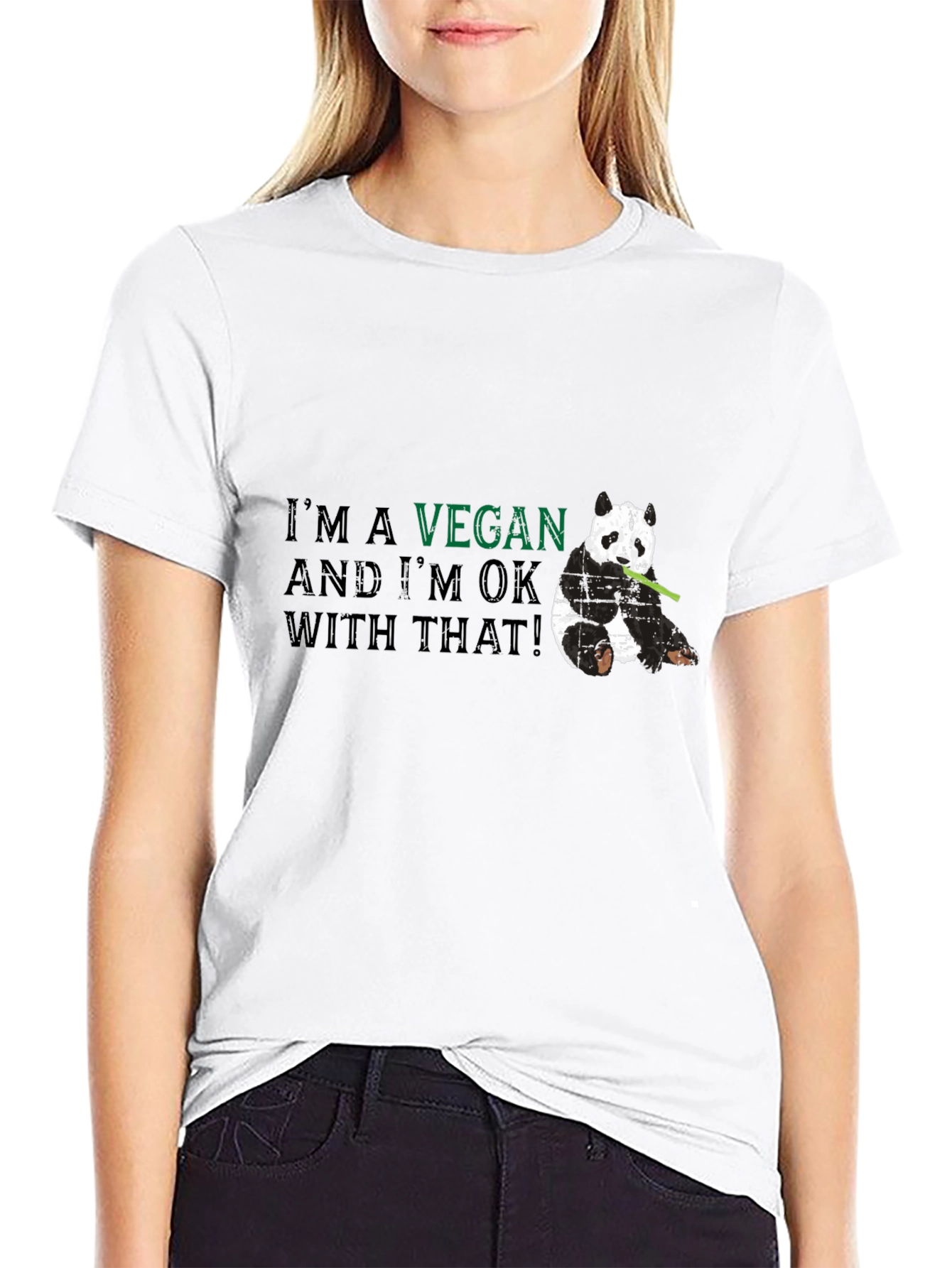 Vegan Panda Graphic T-Shirt