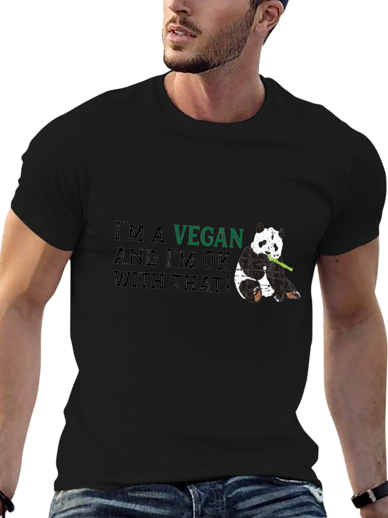 Vegan Panda Graphic T-Shirt