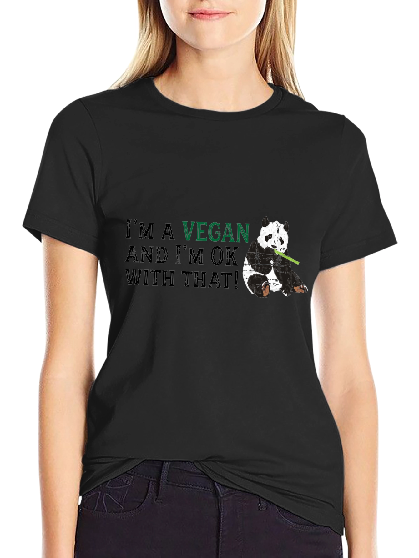 Vegan Panda Graphic T-Shirt
