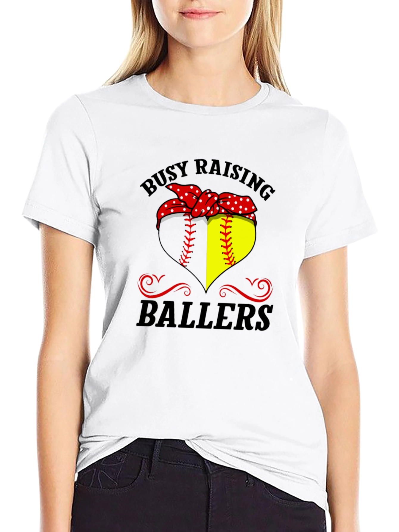 Busy Raising Ballers Graphic T-Shirt