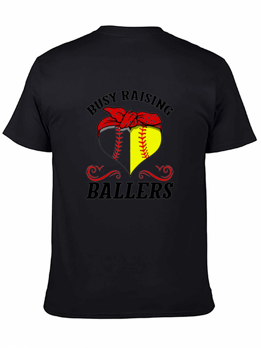Busy Raising Ballers Graphic T-Shirt