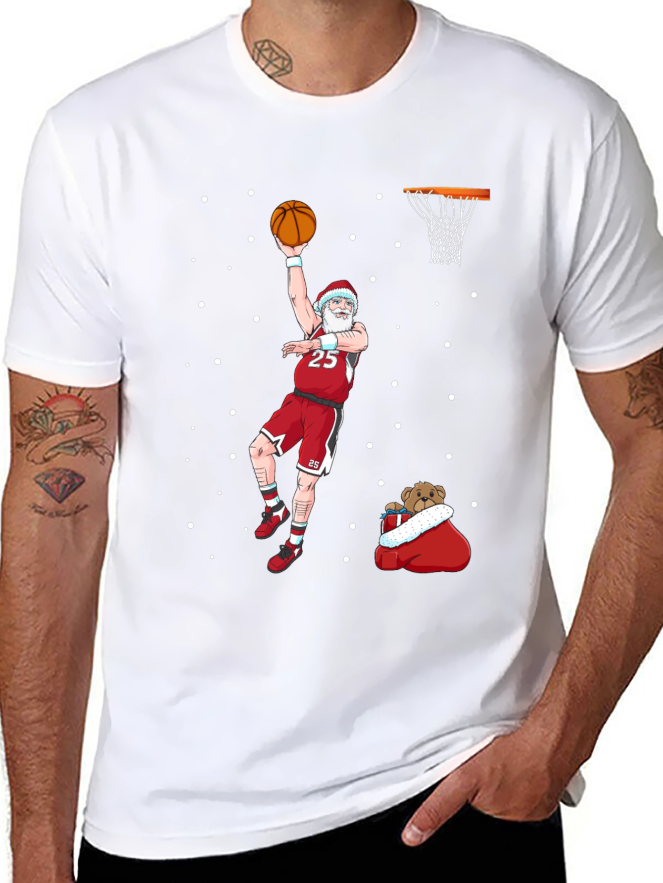 Santa Slam Dunk T-Shirt