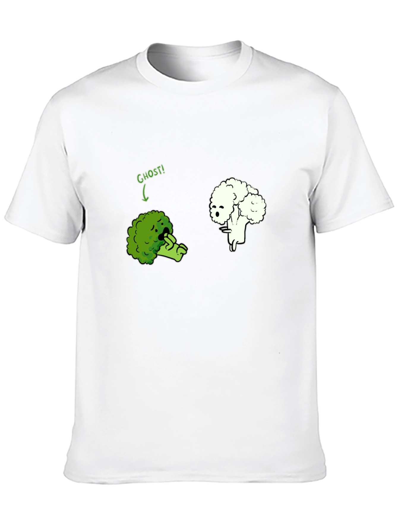 Broccoli Cauliflower Ghost Humor T-Shirt