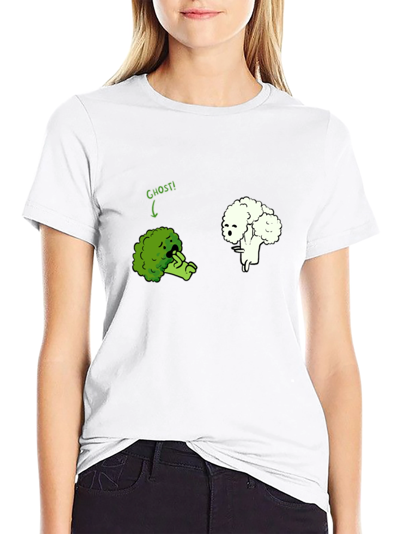 Broccoli Cauliflower Ghost Humor T-Shirt
