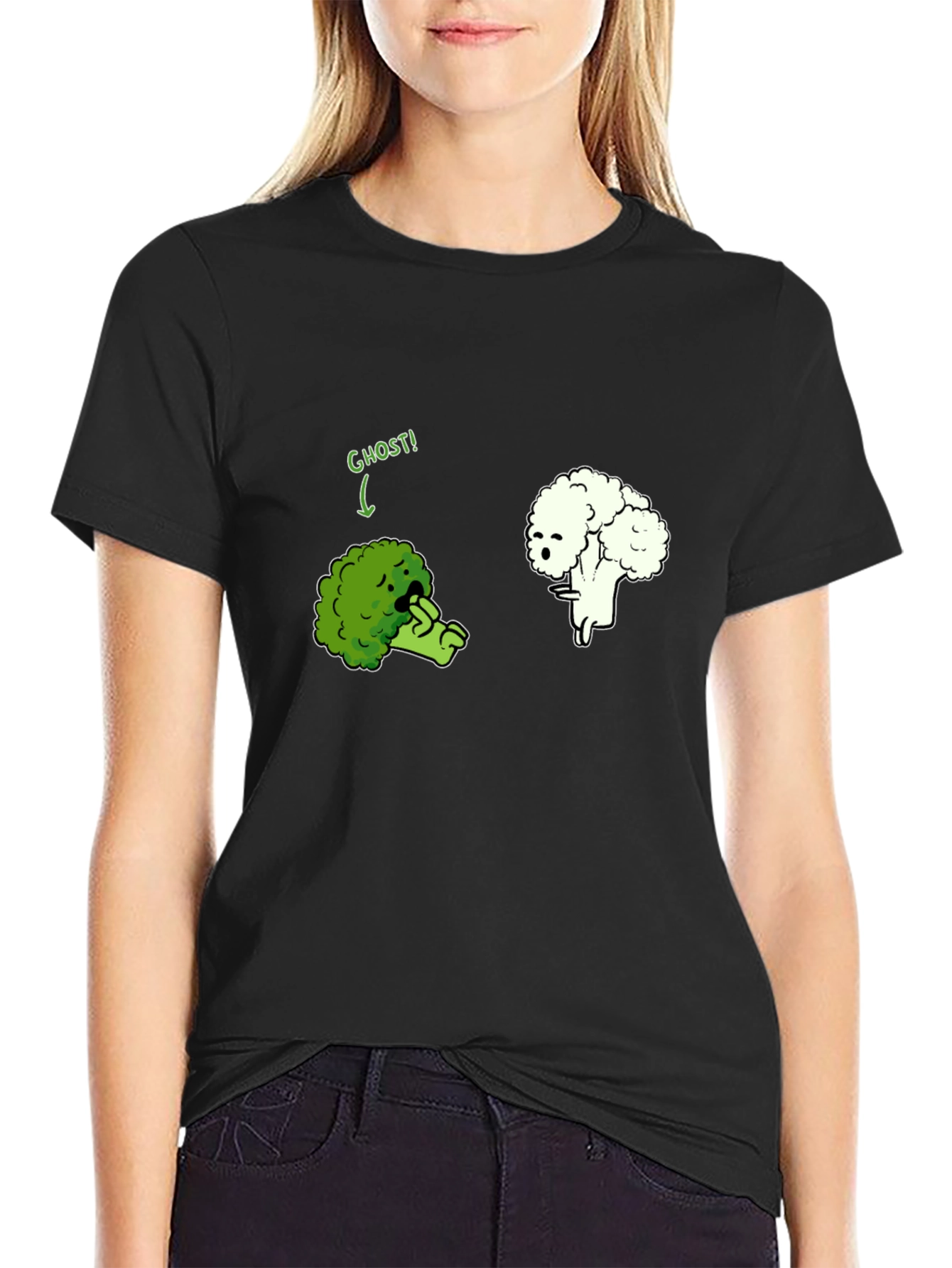 Broccoli Cauliflower Ghost Humor T-Shirt