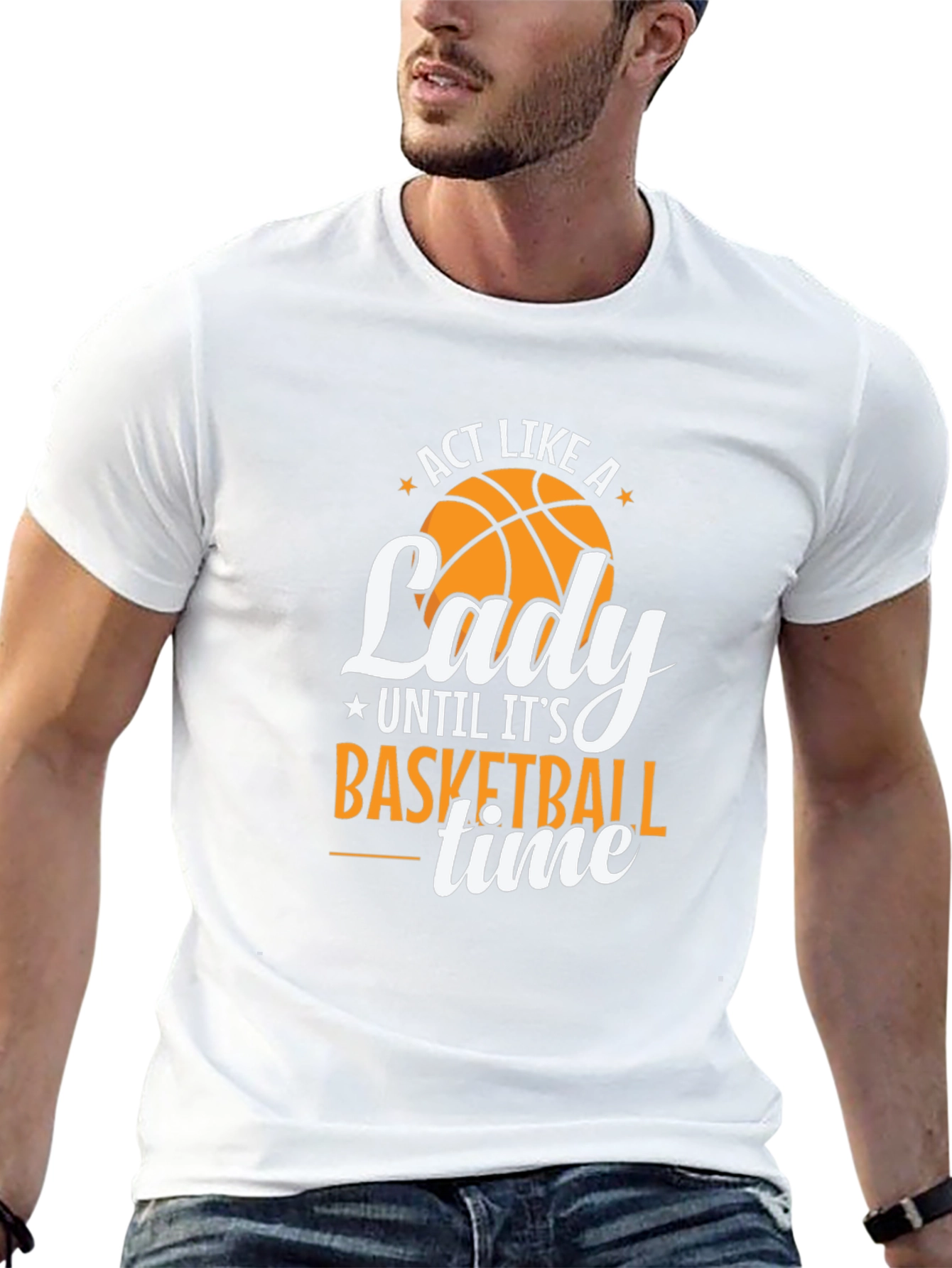 Basketball Lady Graphic Tee - Black