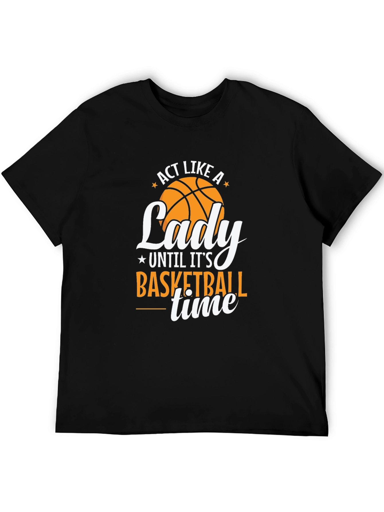 Basketball Lady Graphic Tee - Black
