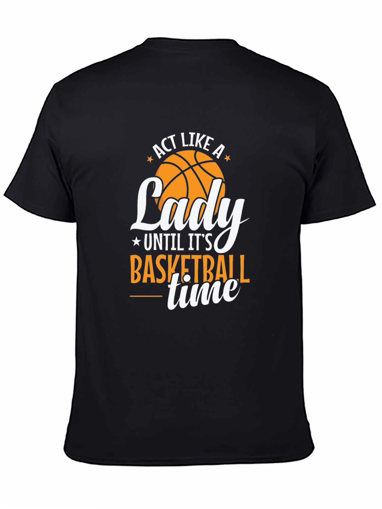 Basketball Lady Graphic Tee - Black