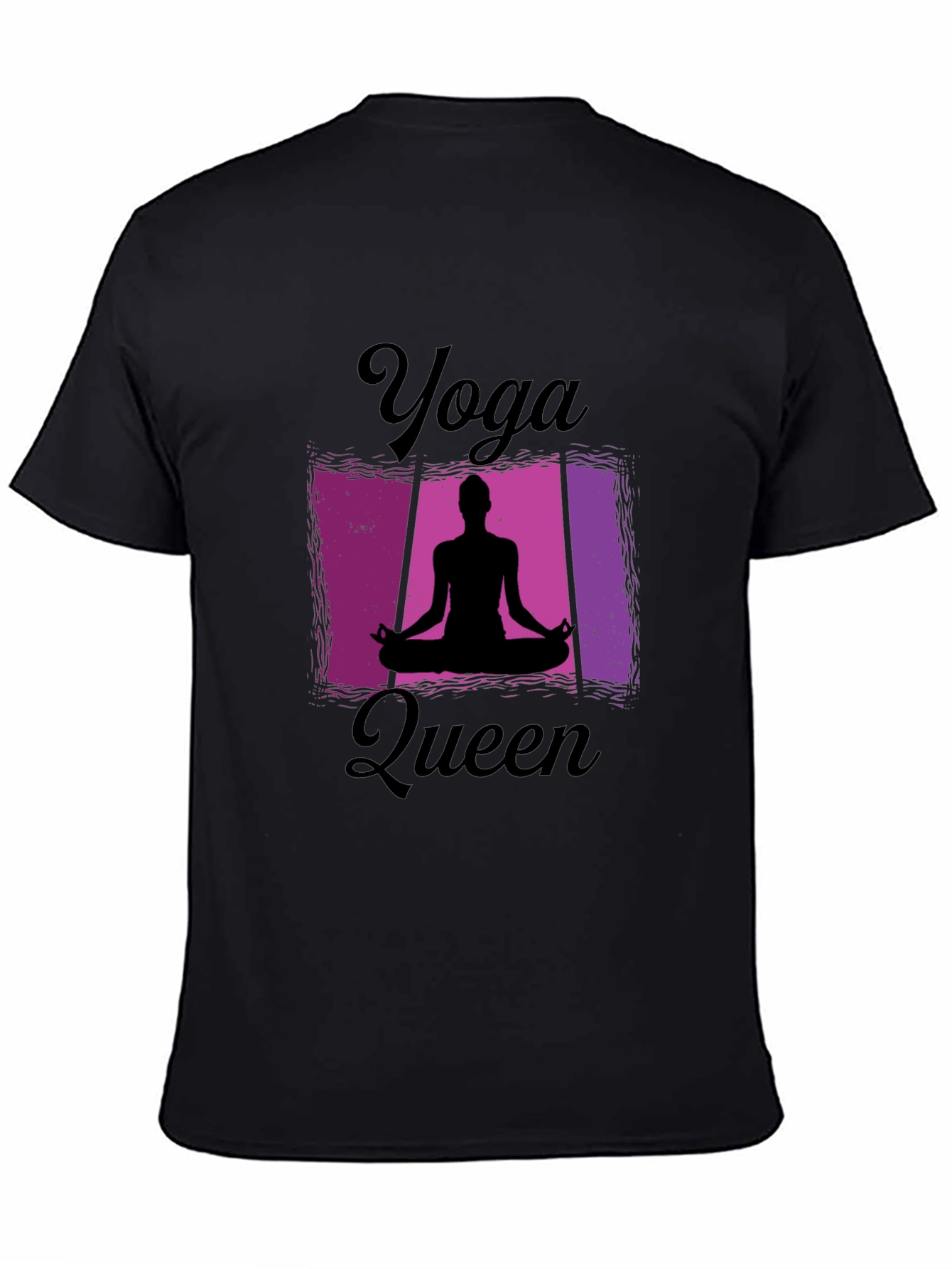 Yoga Queen Graphic Tee - Meditating Silhouette T-Shirt