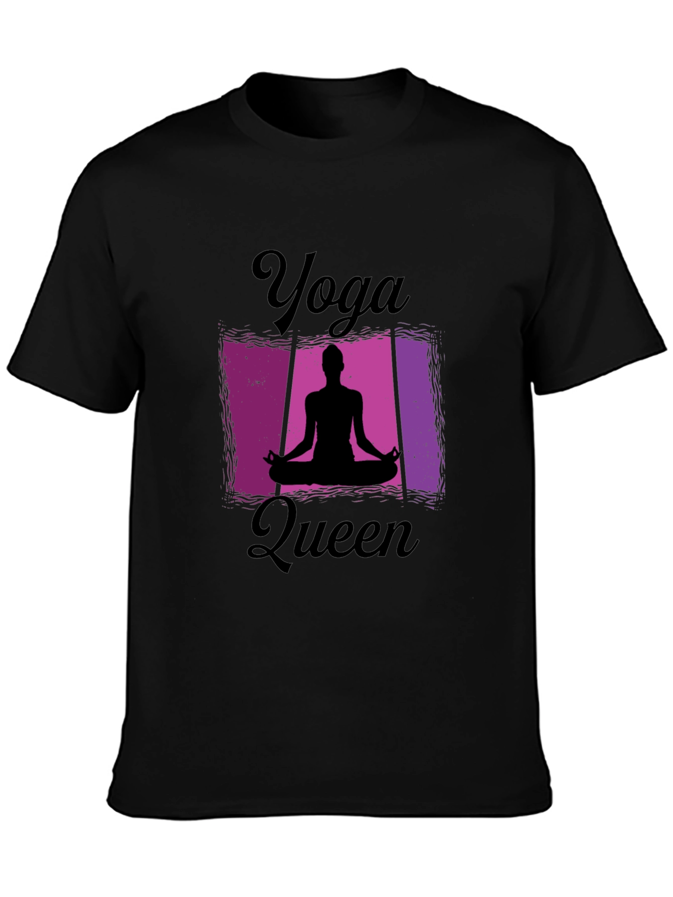 Yoga Queen Graphic Tee - Meditating Silhouette T-Shirt