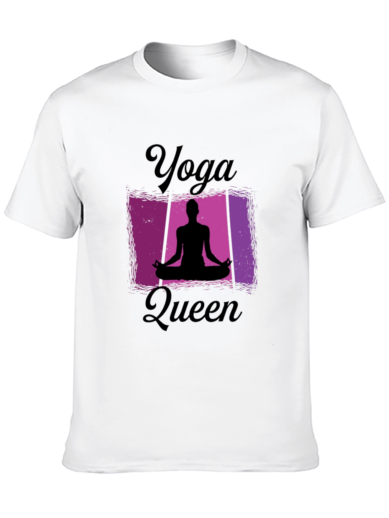Yoga Queen Graphic Tee - Meditating Silhouette T-Shirt
