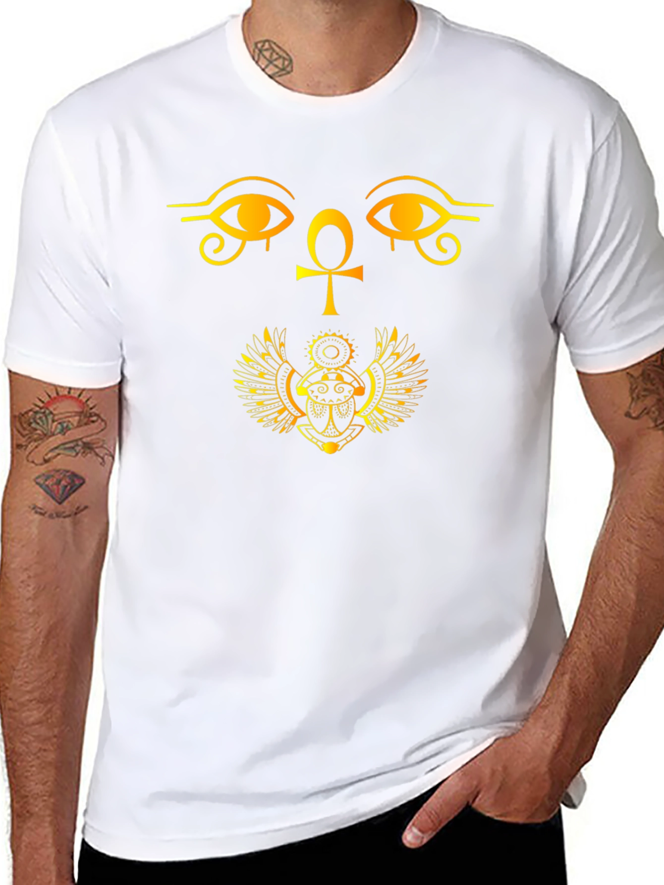 Egyptian Eye & Scarab Beetle T-Shirt