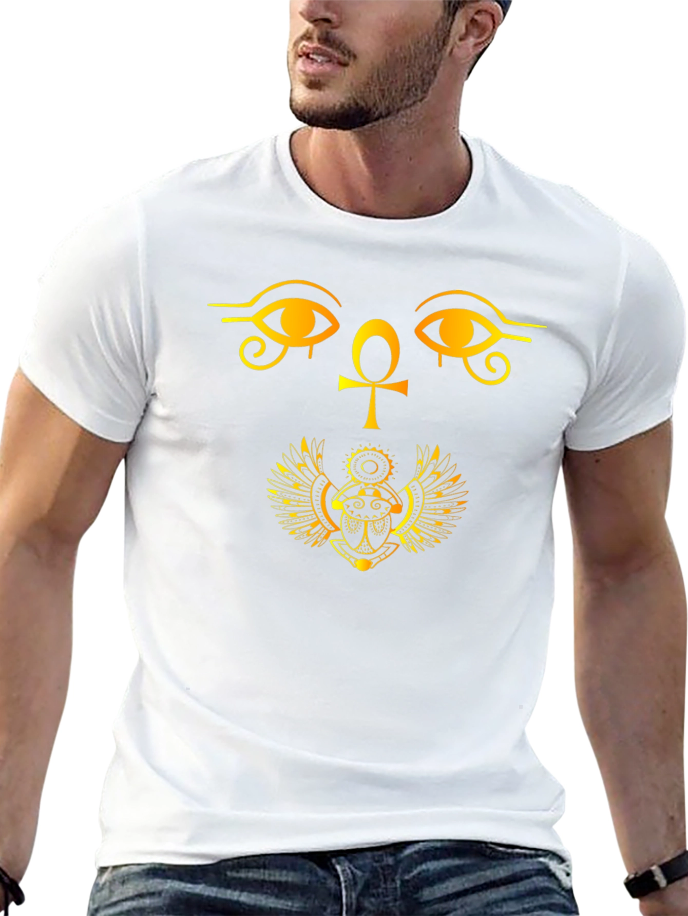 Egyptian Eye & Scarab Beetle T-Shirt