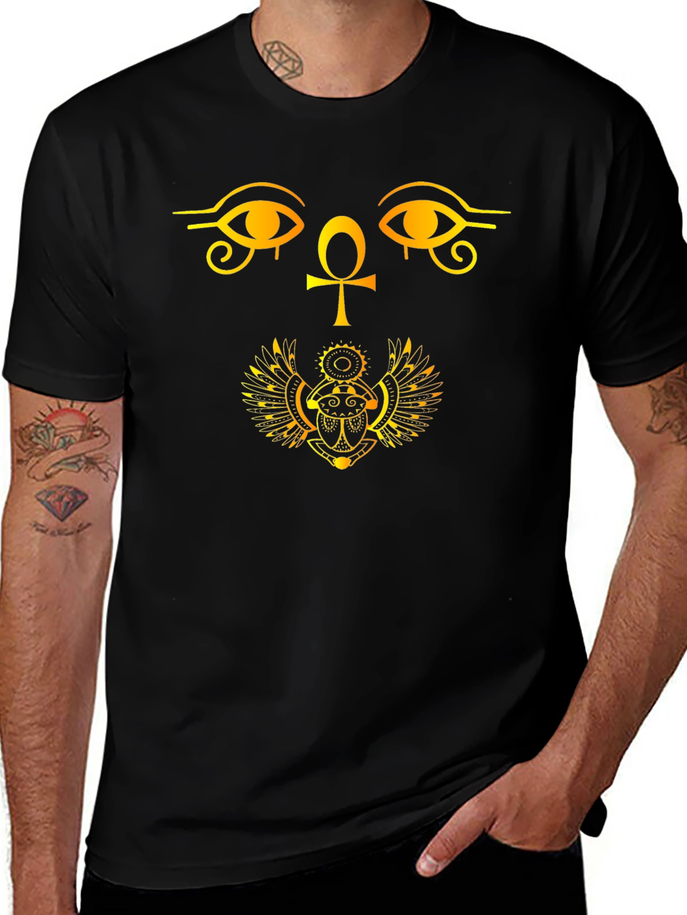 Egyptian Eye & Scarab Beetle T-Shirt