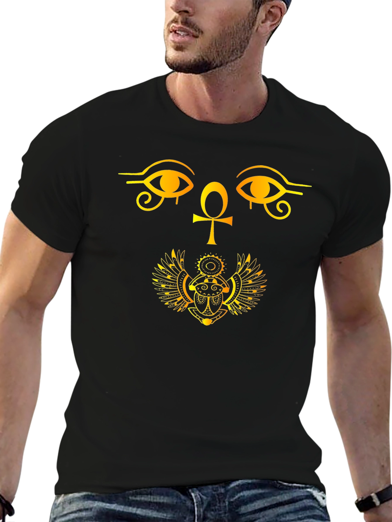 Egyptian Eye & Scarab Beetle T-Shirt