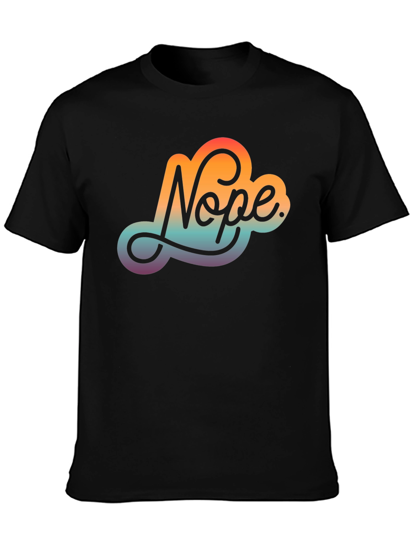 Nope Gradient T-Shirt - Express Your Disapproval
