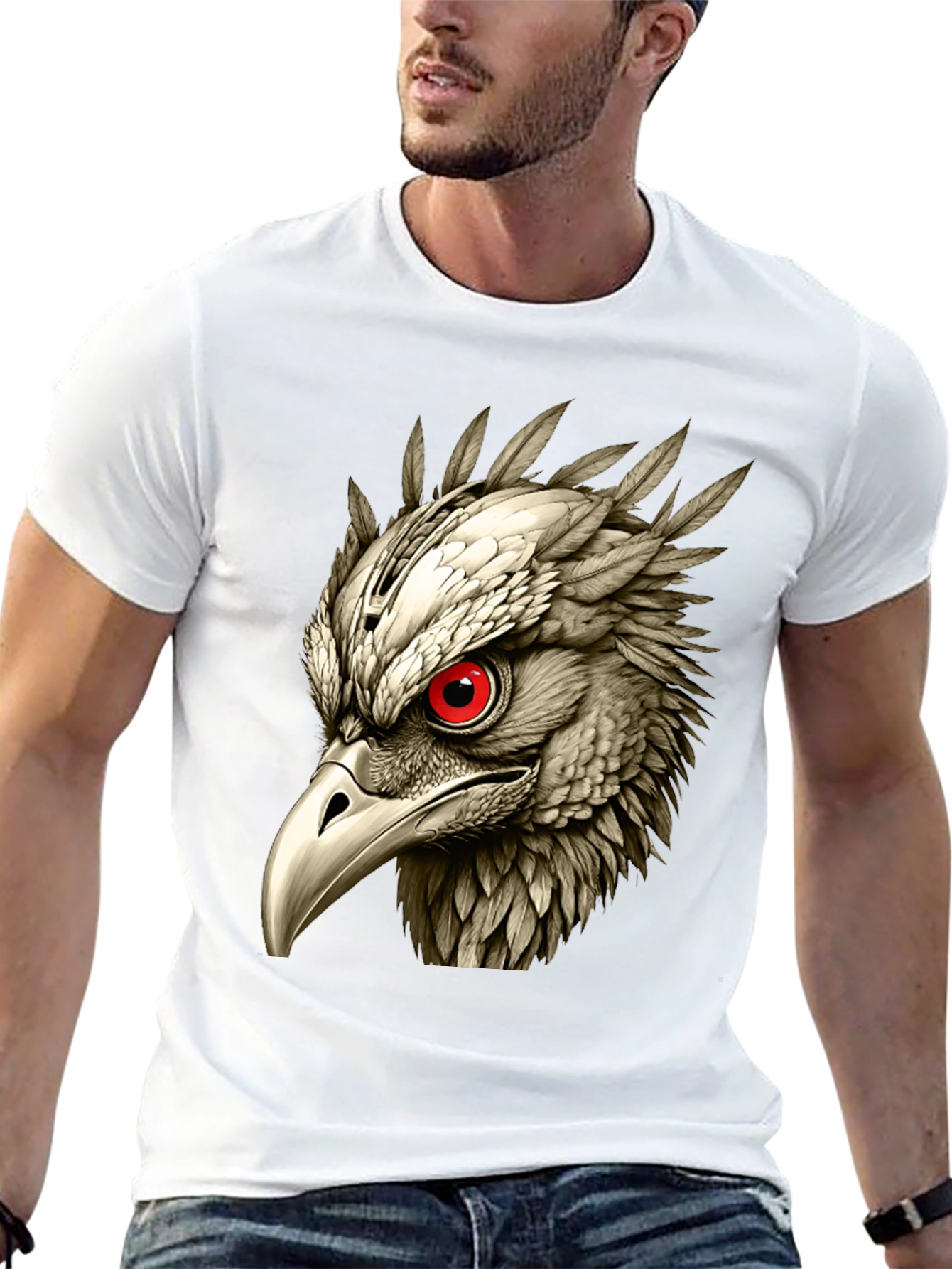 Eagle Head Graphic Black T-Shirt