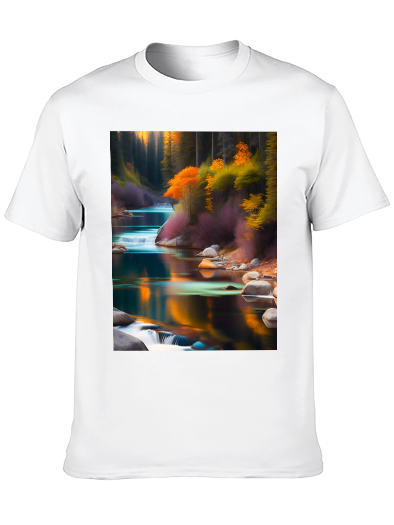 Natures Reflection Black T-Shirt