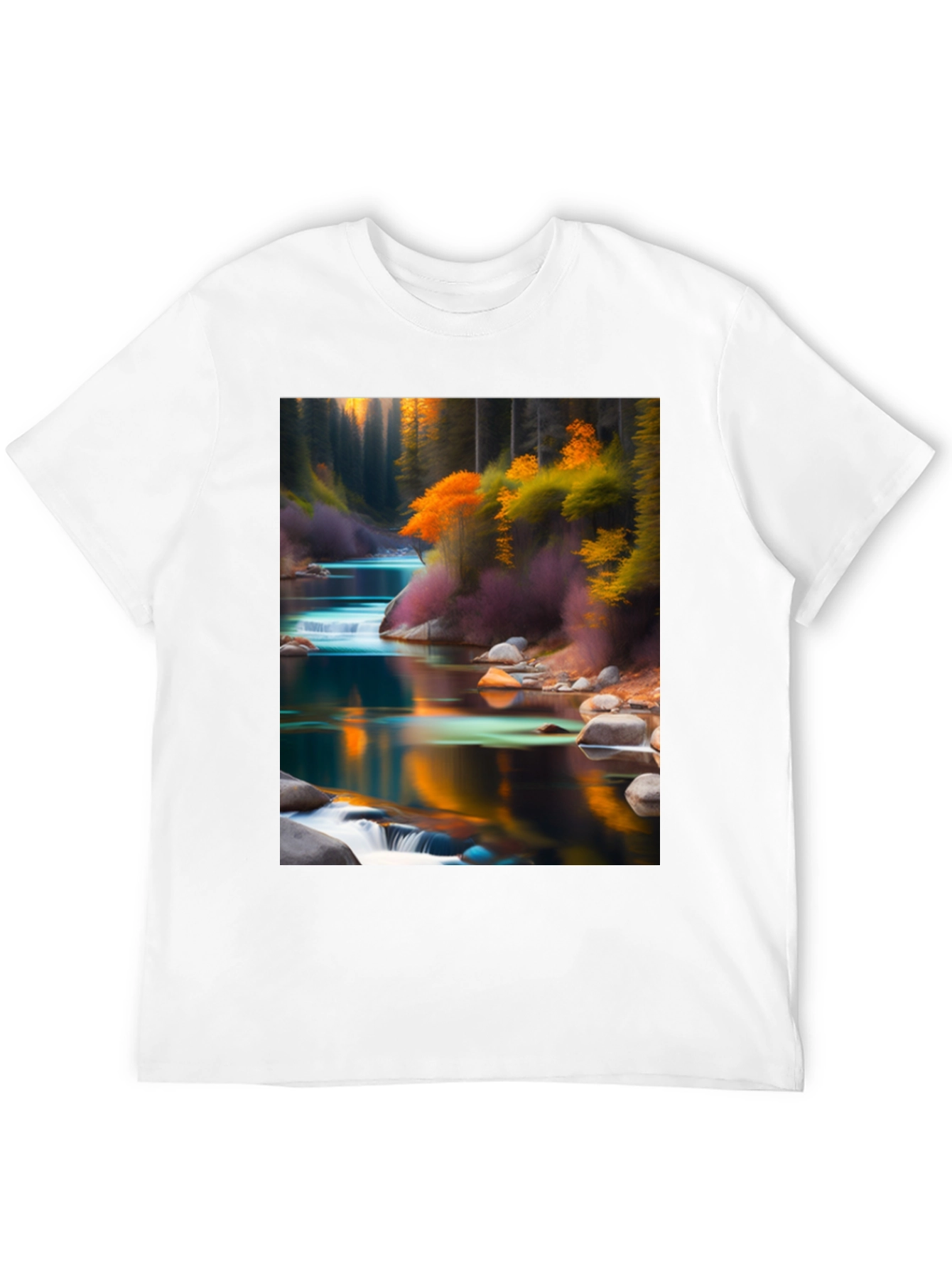 Natures Reflection Black T-Shirt