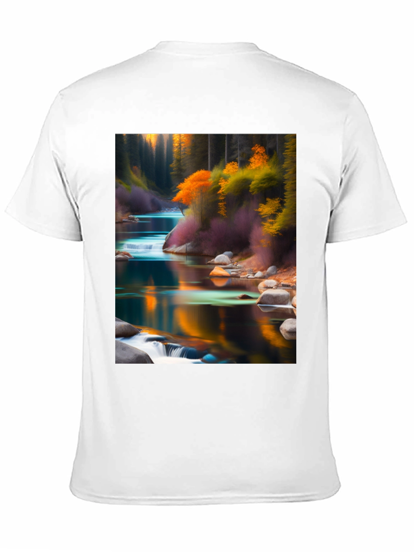 Natures Reflection Black T-Shirt