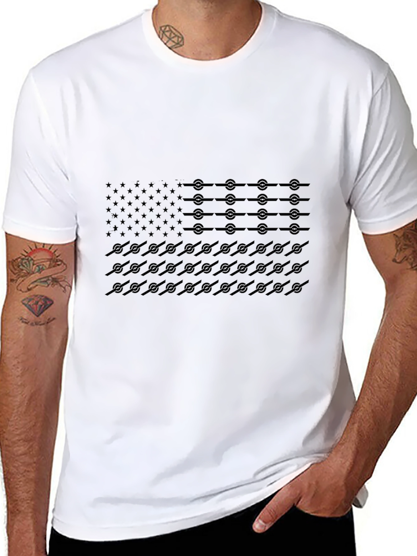 American Flag Graphic T-Shirt - Patriotic Style