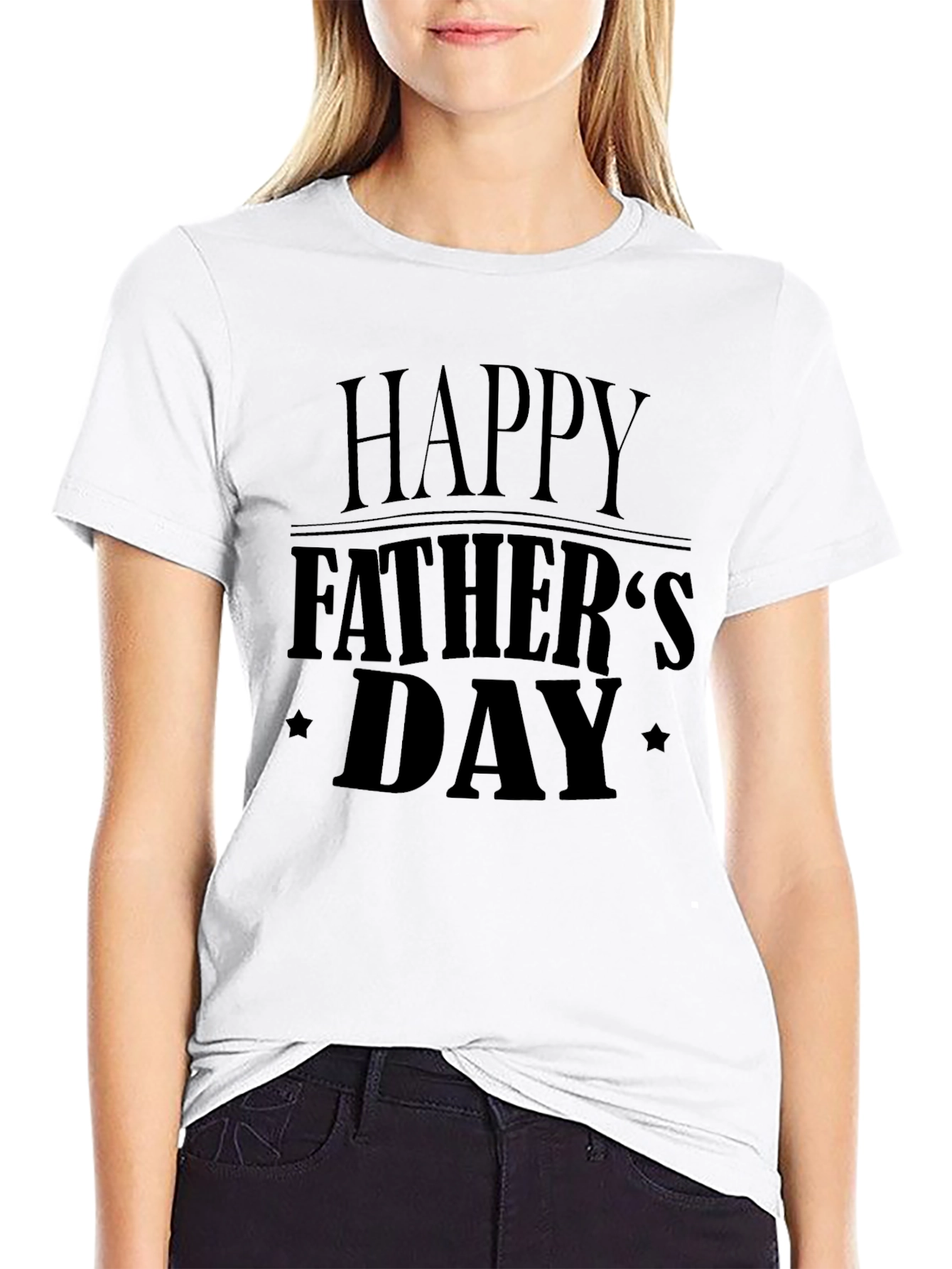 Happy Fathers Day T-Shirt - Black