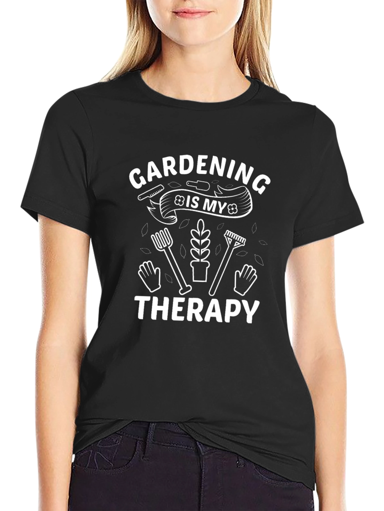 Gardening Is My Therapy Graphic T-Shirt