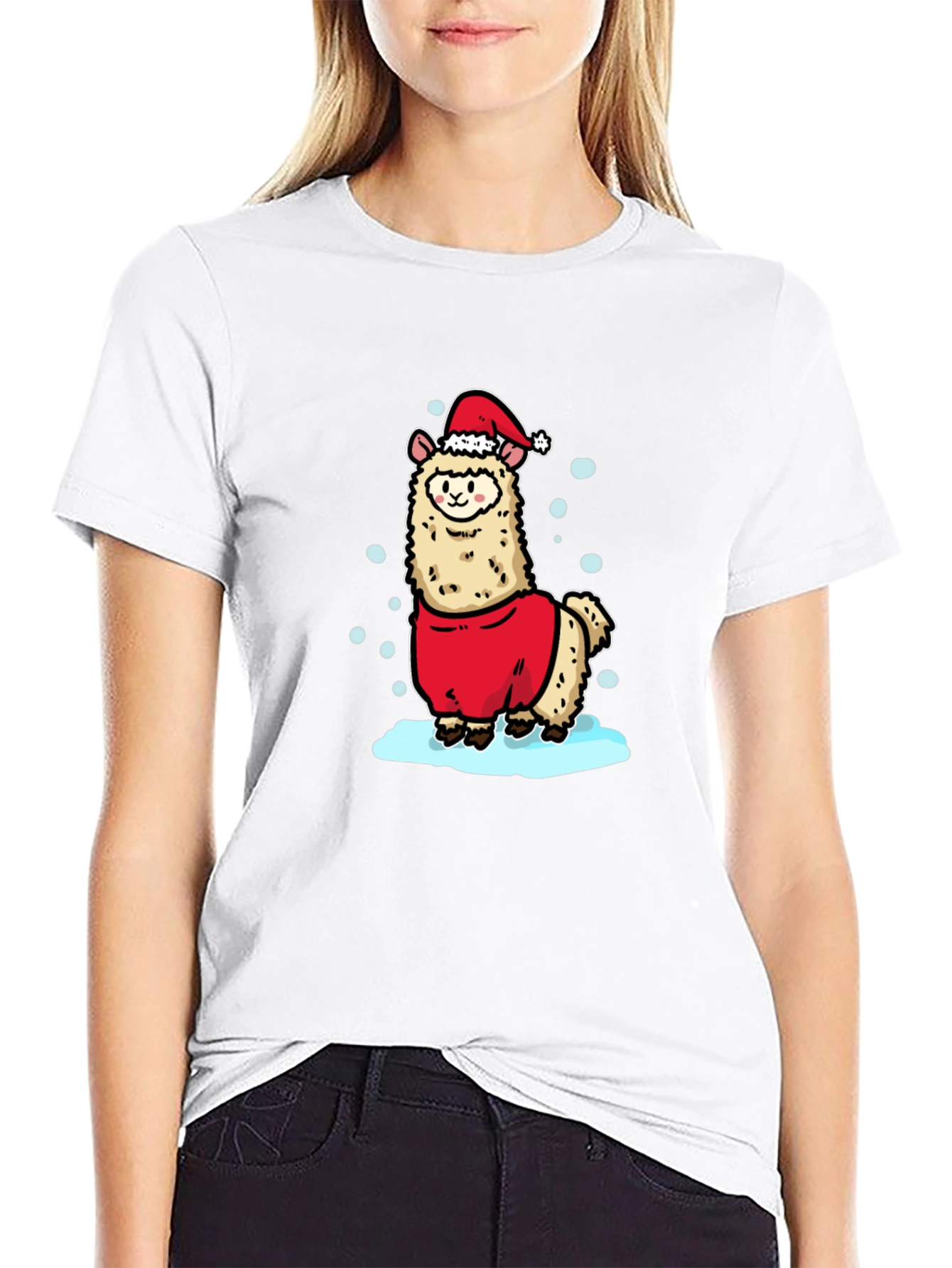 Festive Llama Christmas T-Shirt
