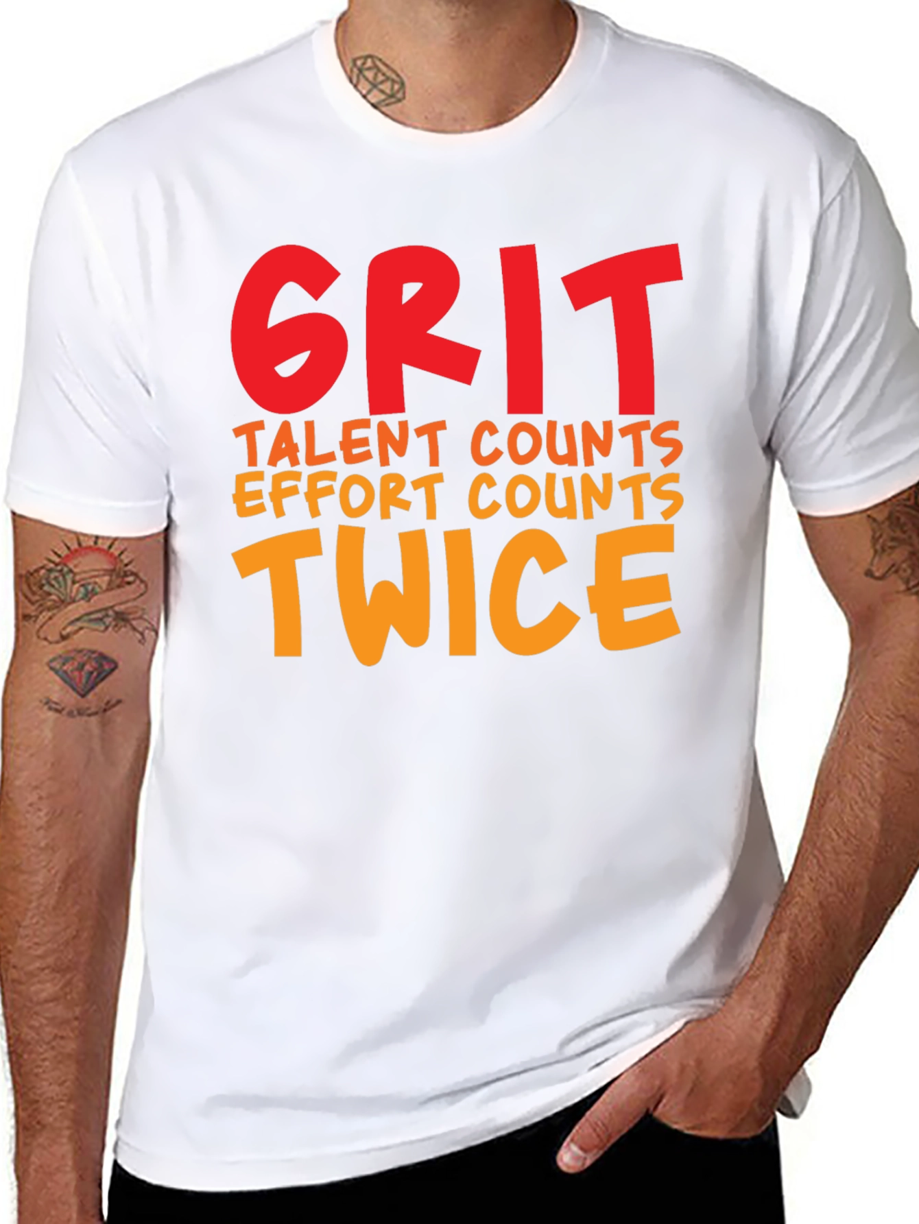 Grit Twice Counts Crew Neck T-Shirt