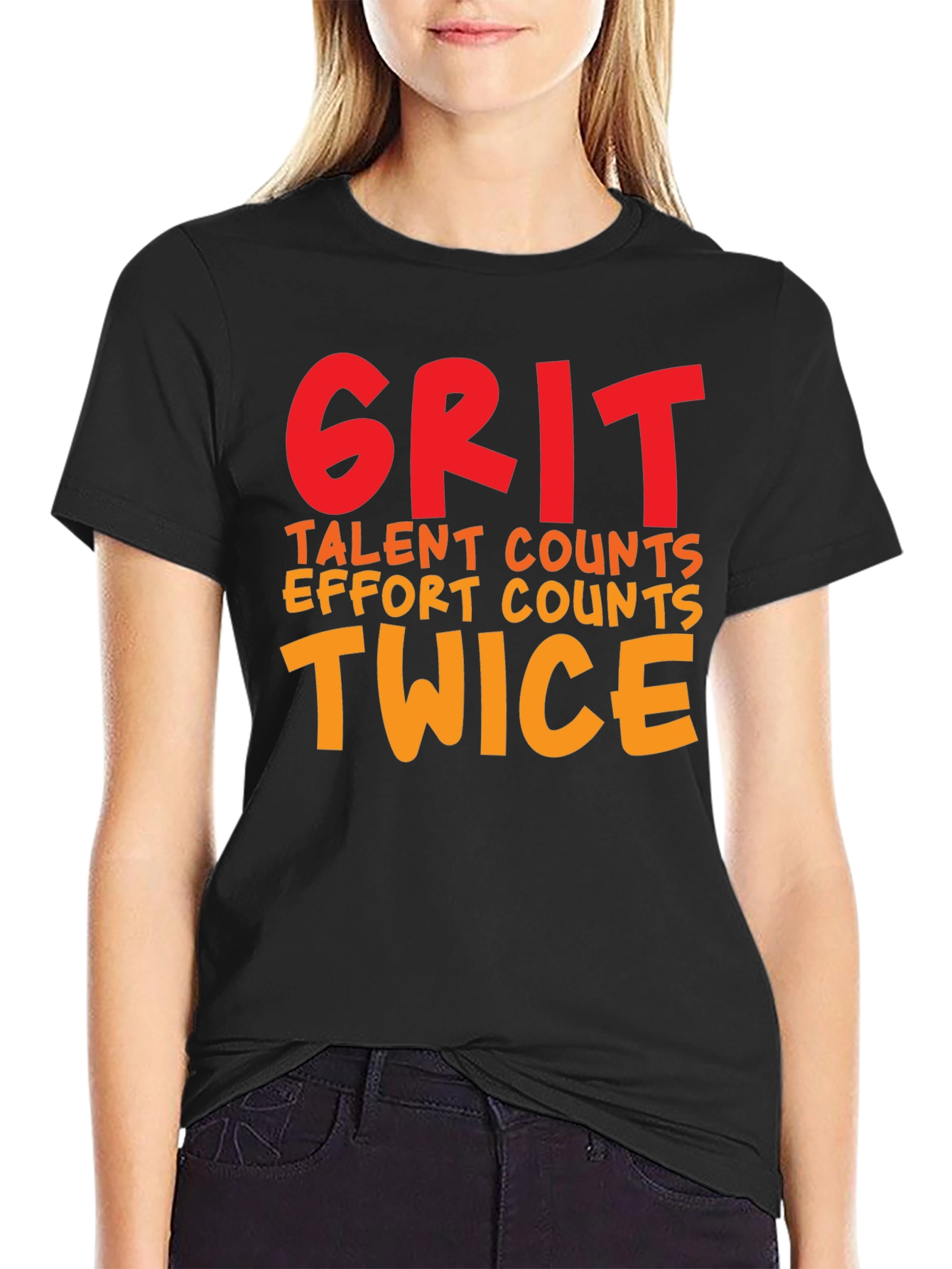 Grit Twice Counts Crew Neck T-Shirt