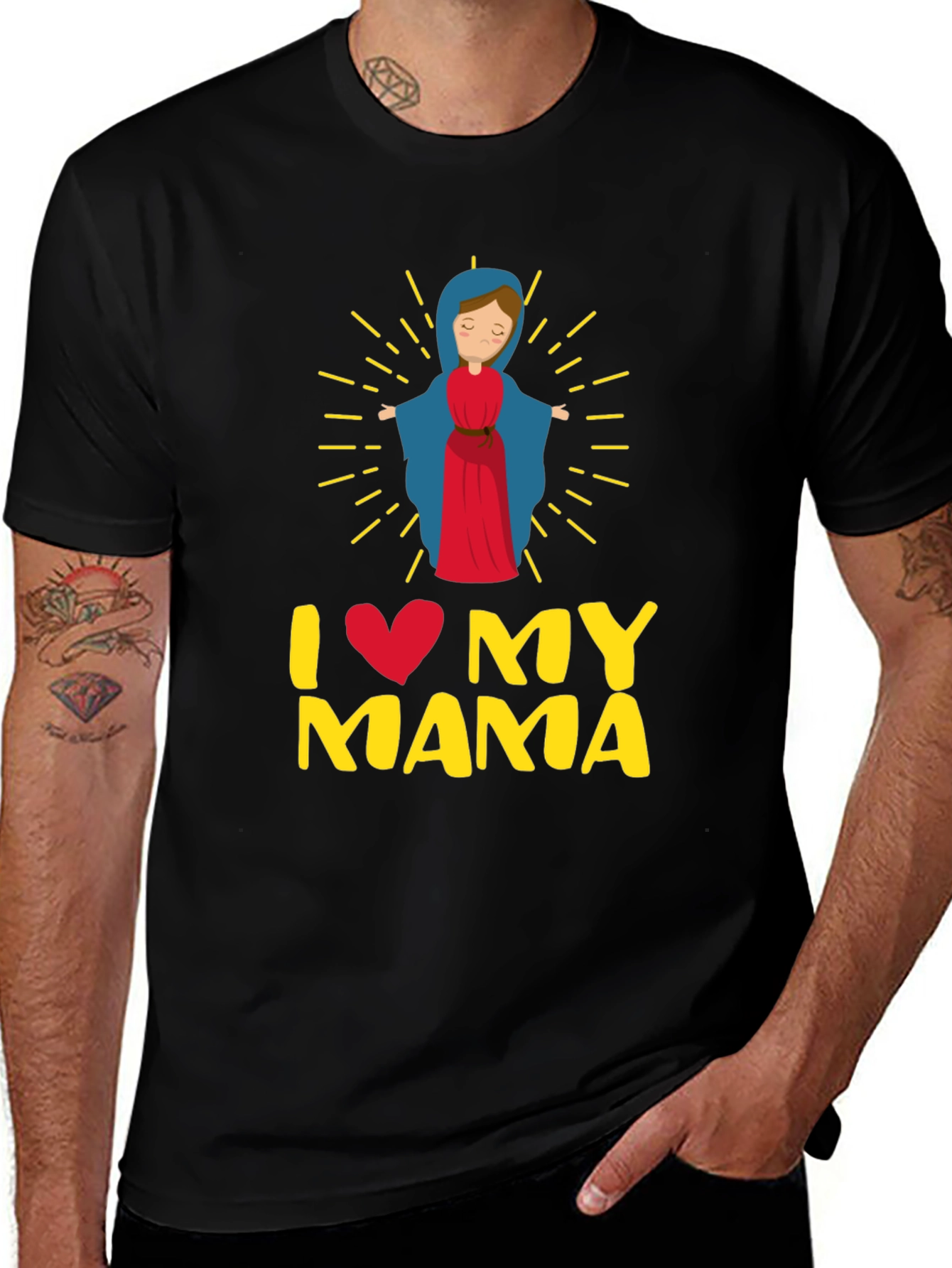 I Love My Mama Graphic T-Shirt - Religious Apparel