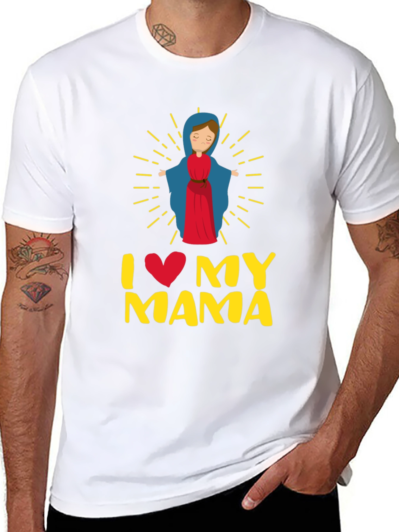 I Love My Mama Graphic T-Shirt - Religious Apparel