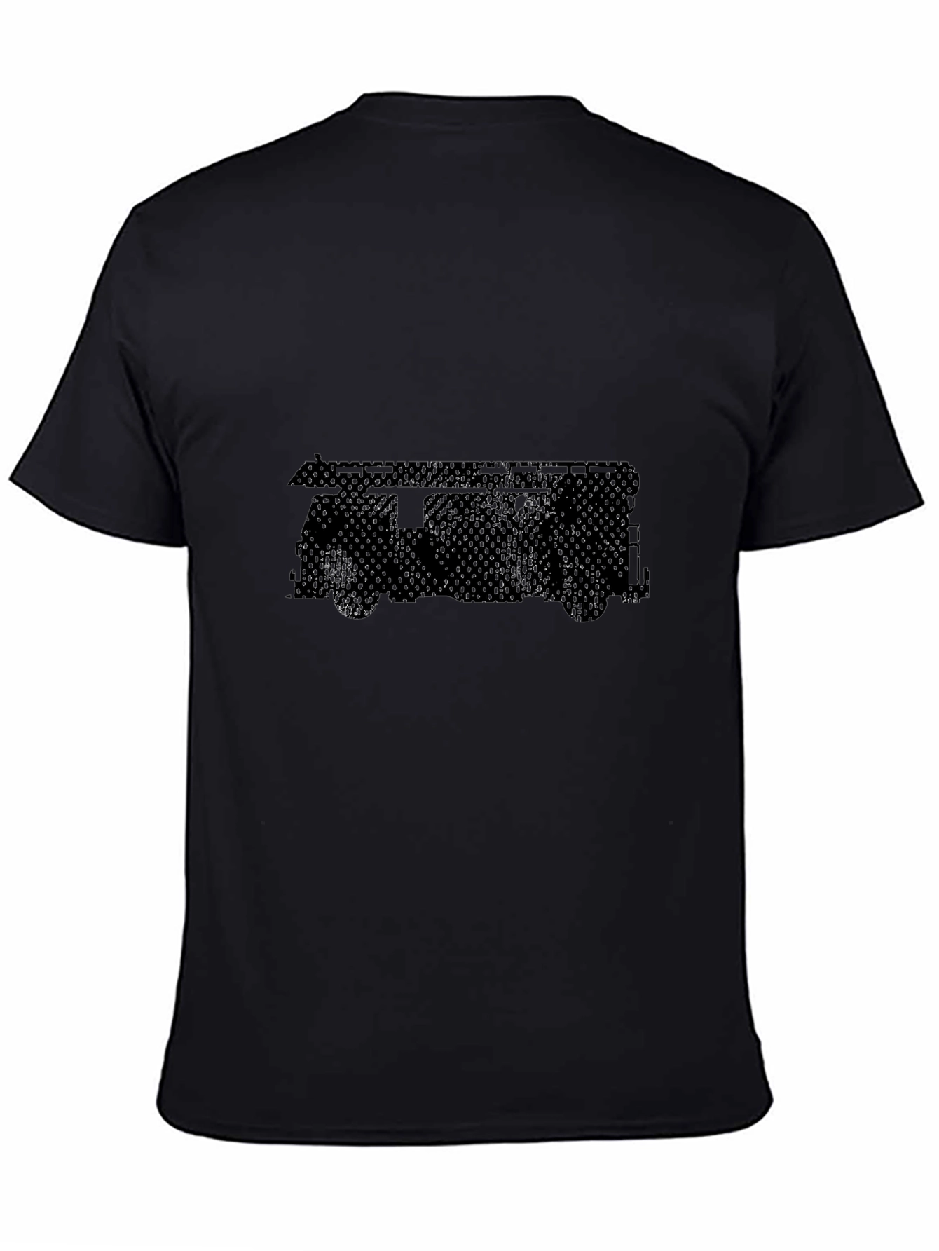 Mens Black Graphic Tee - Van Design