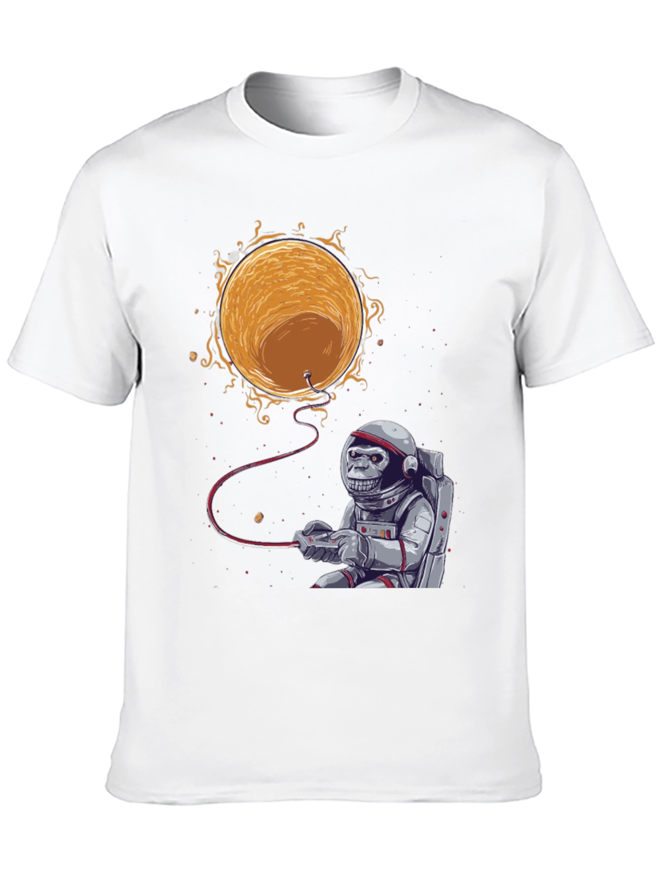 Astronaut Monkey Gamer T-Shirt - Space Adventure