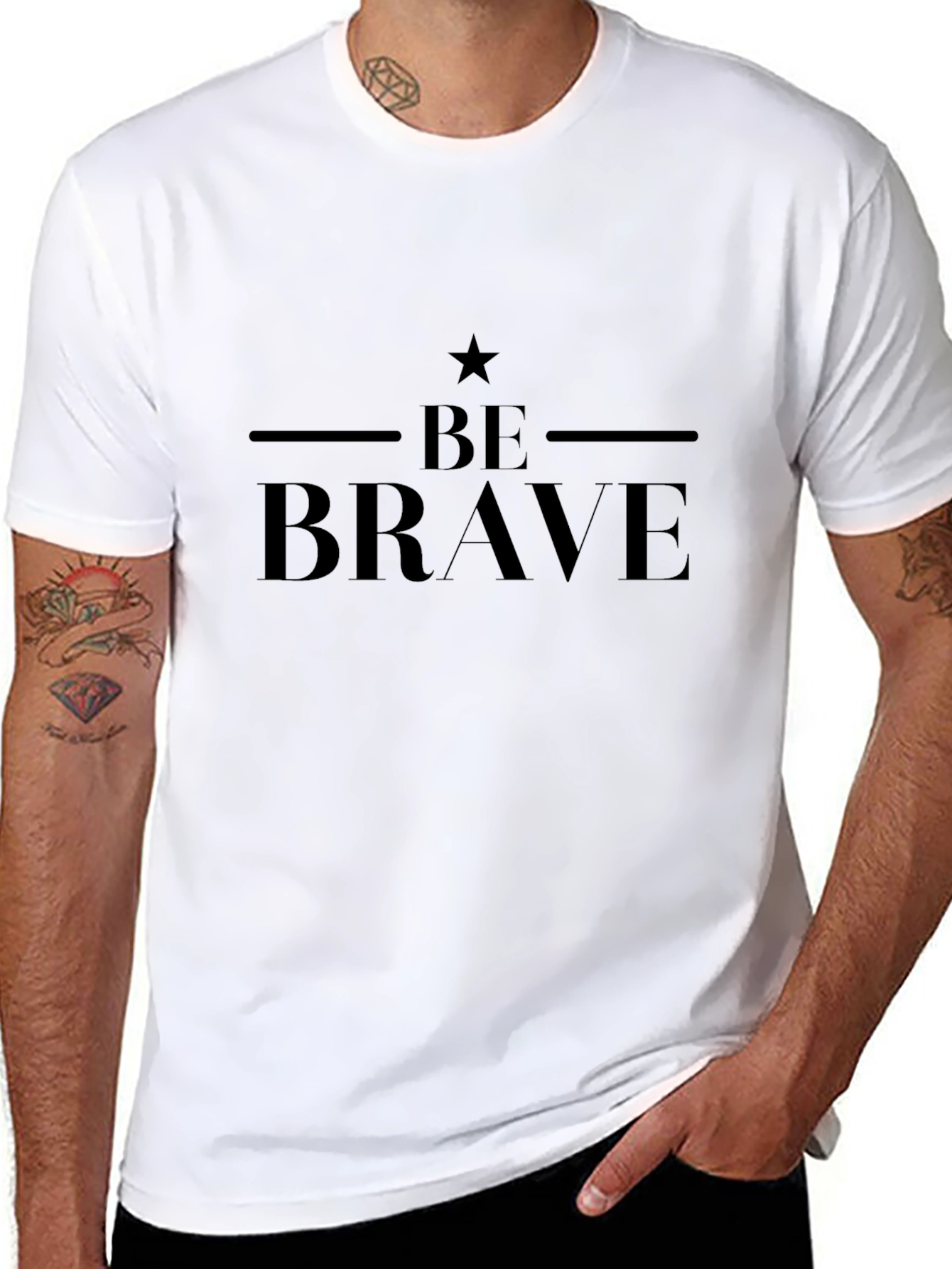 Be Brave Graphic Tee - Stylish Mens T-Shirt