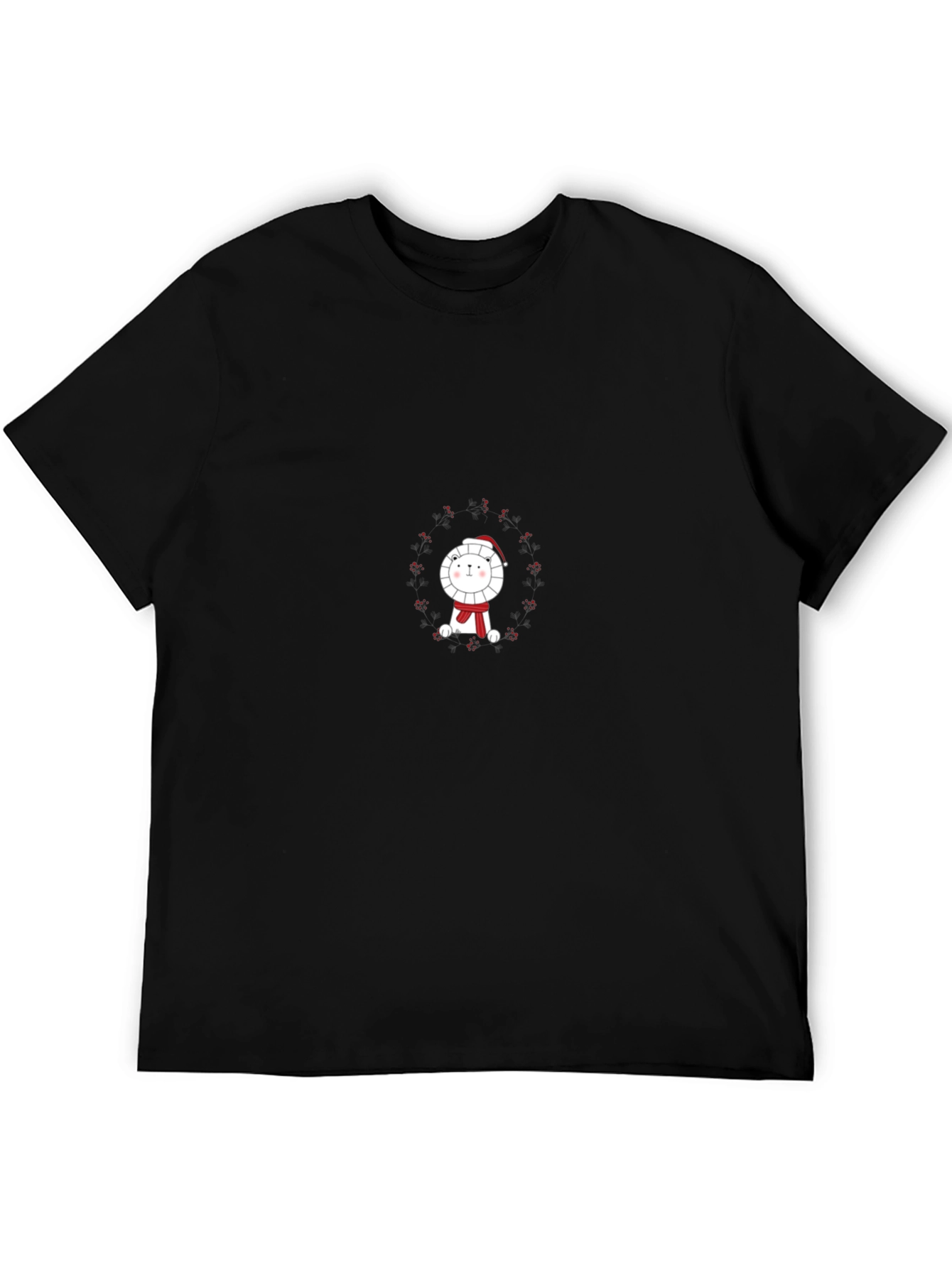 Festive Lion Graphic Tee - Cozy Holiday Style