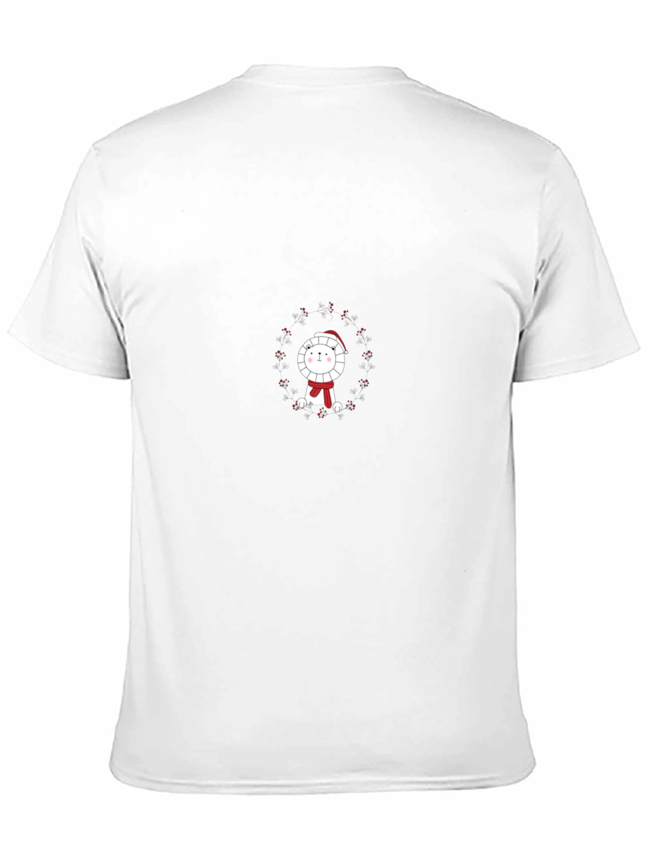 Festive Lion Graphic Tee - Cozy Holiday Style