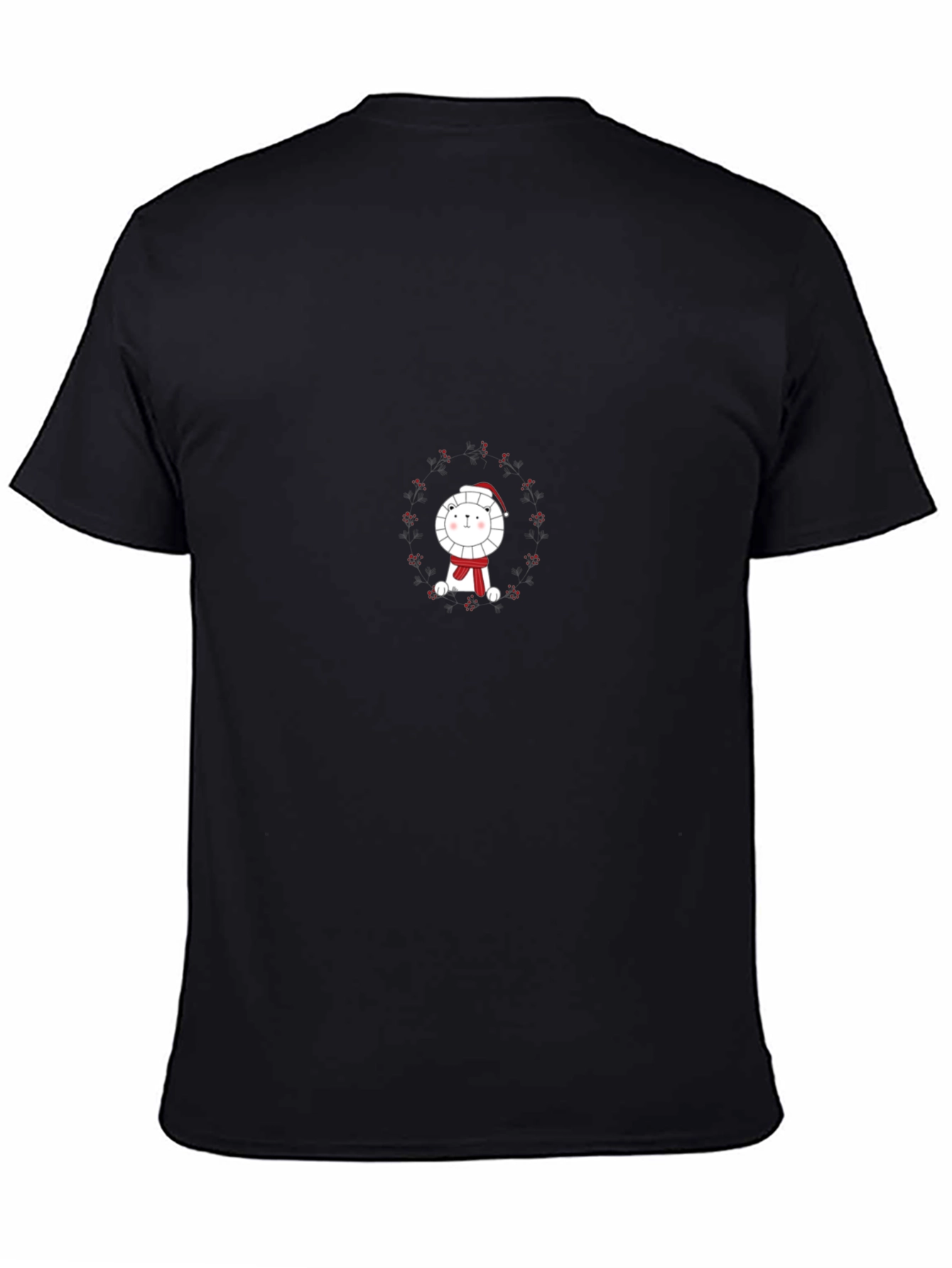 Festive Lion Graphic Tee - Cozy Holiday Style