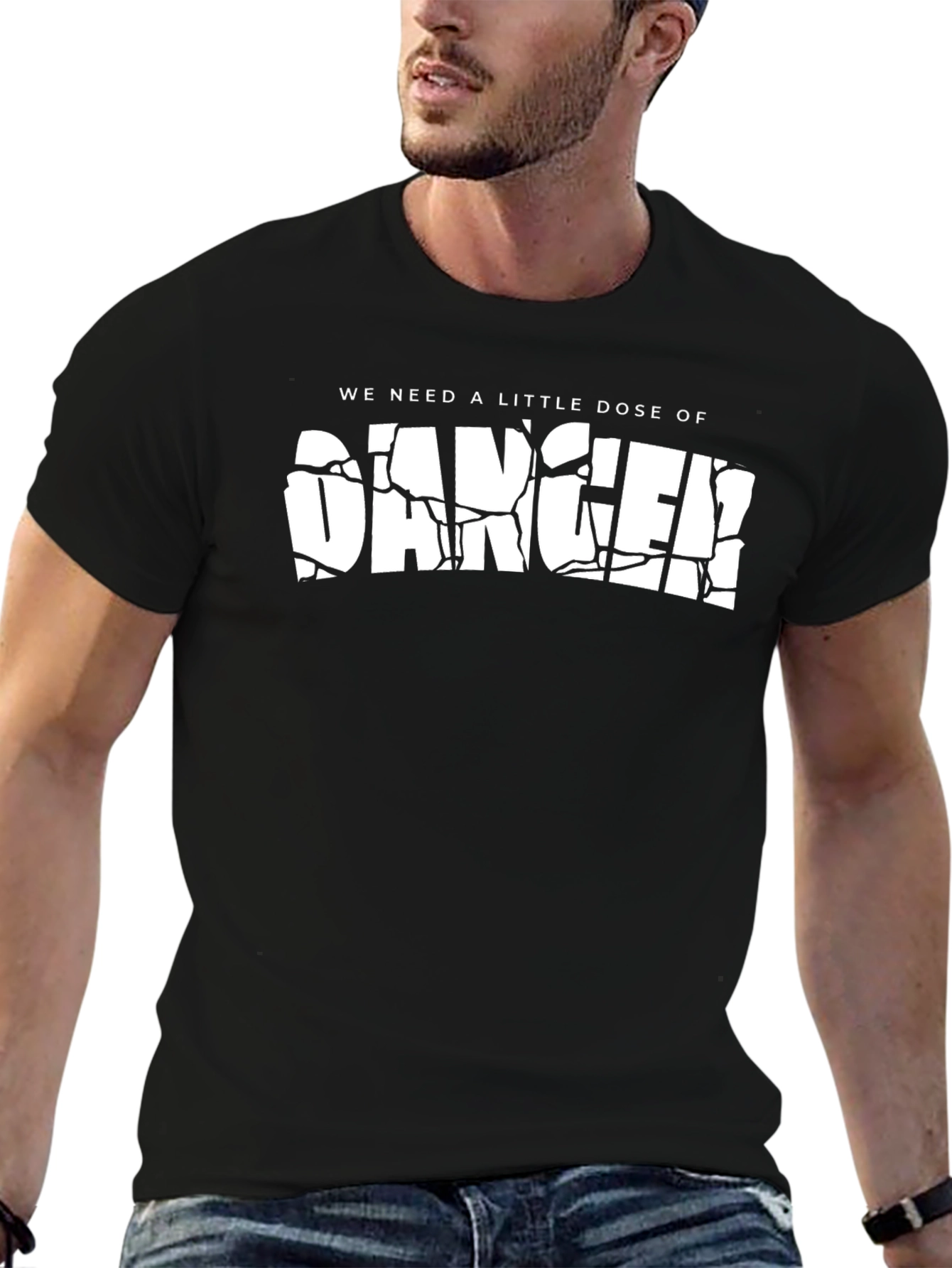 Danger T-Shirt - Short Sleeve Crew Neck