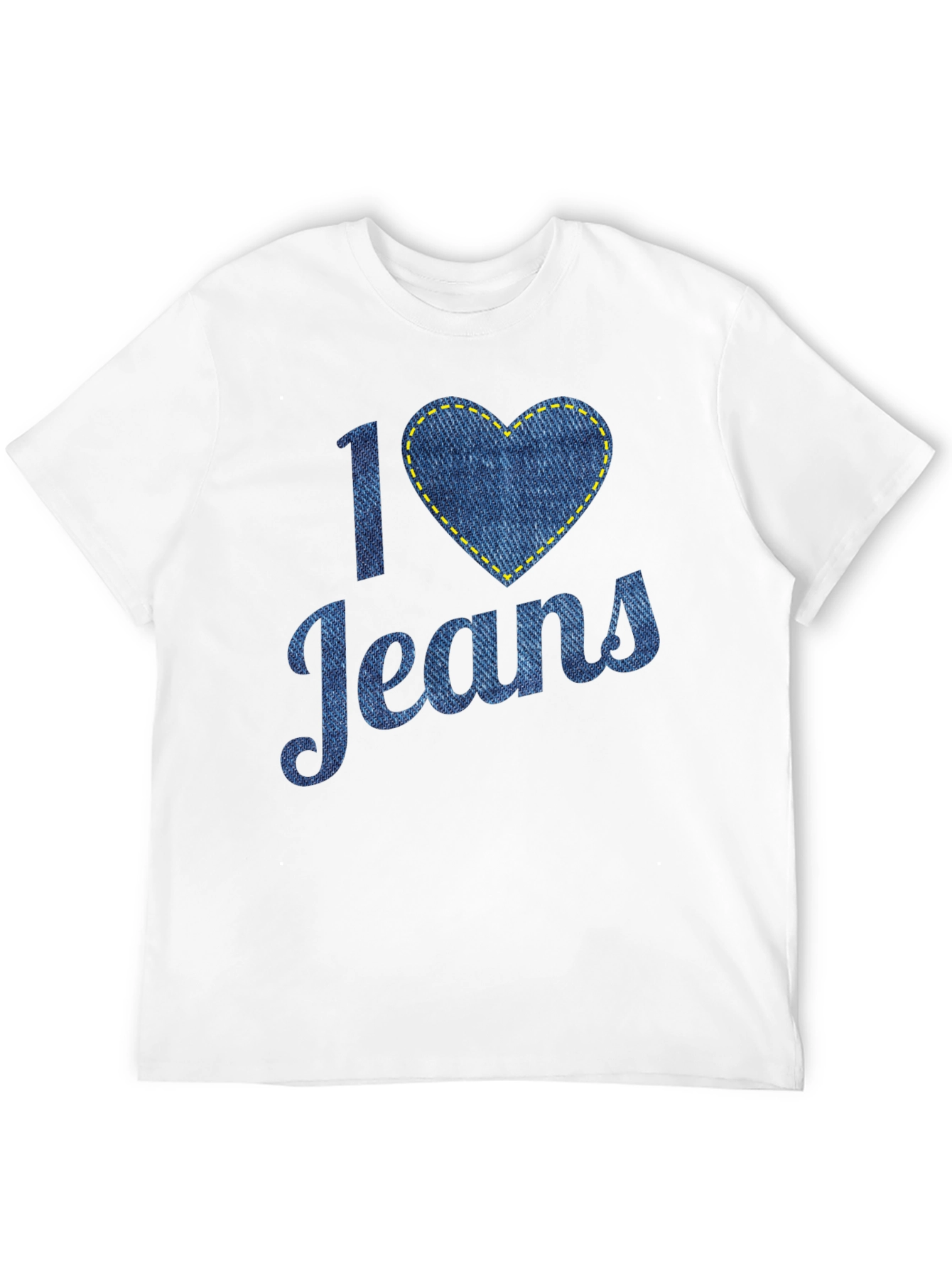 I Love Jeans T-Shirt - Denim Heart Design