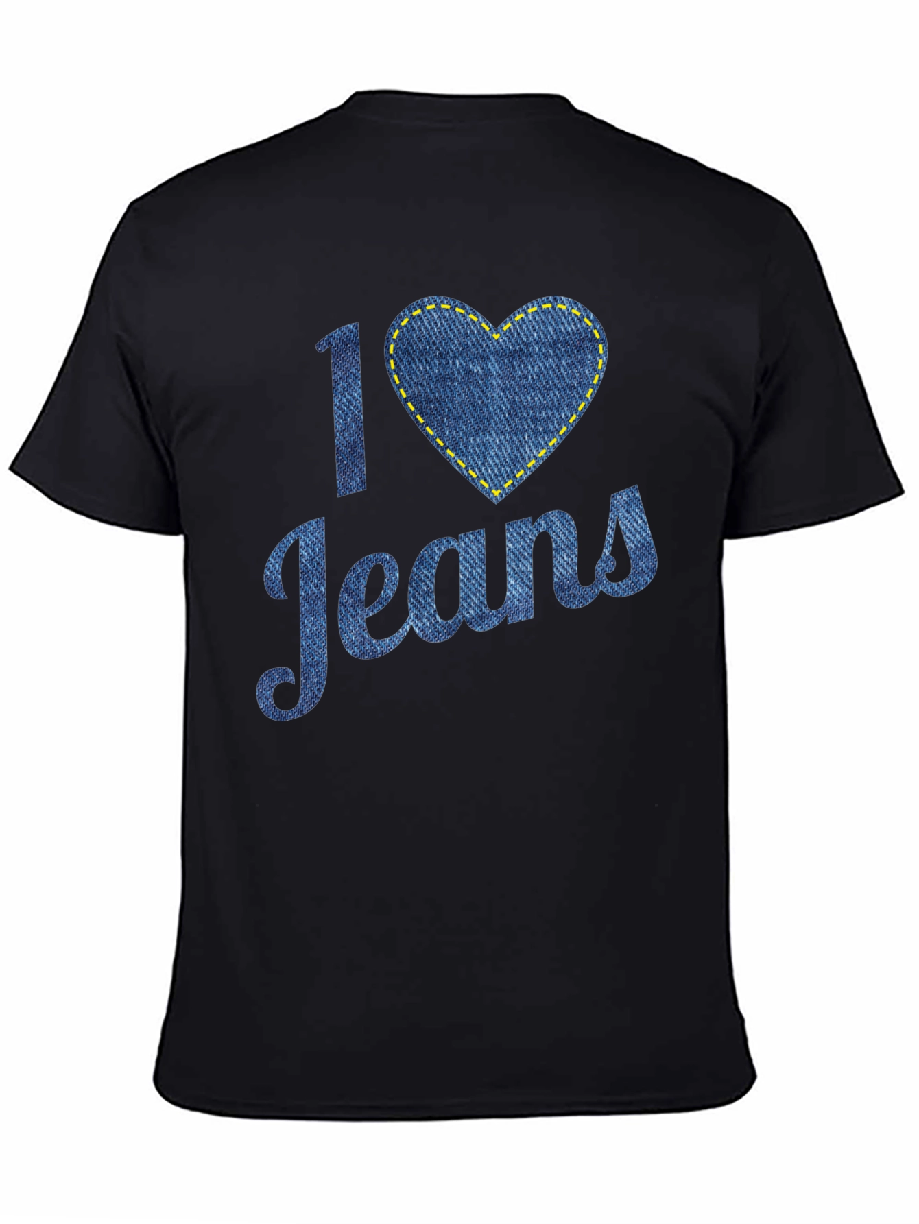 I Love Jeans T-Shirt - Denim Heart Design