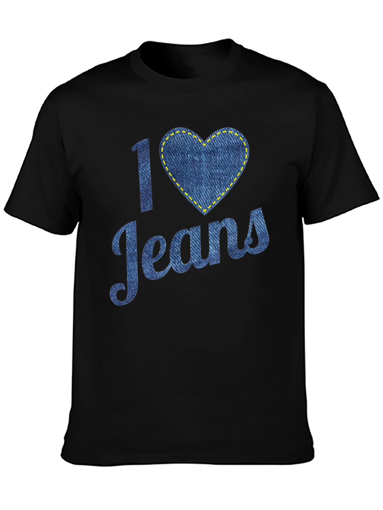 I Love Jeans T-Shirt - Denim Heart Design