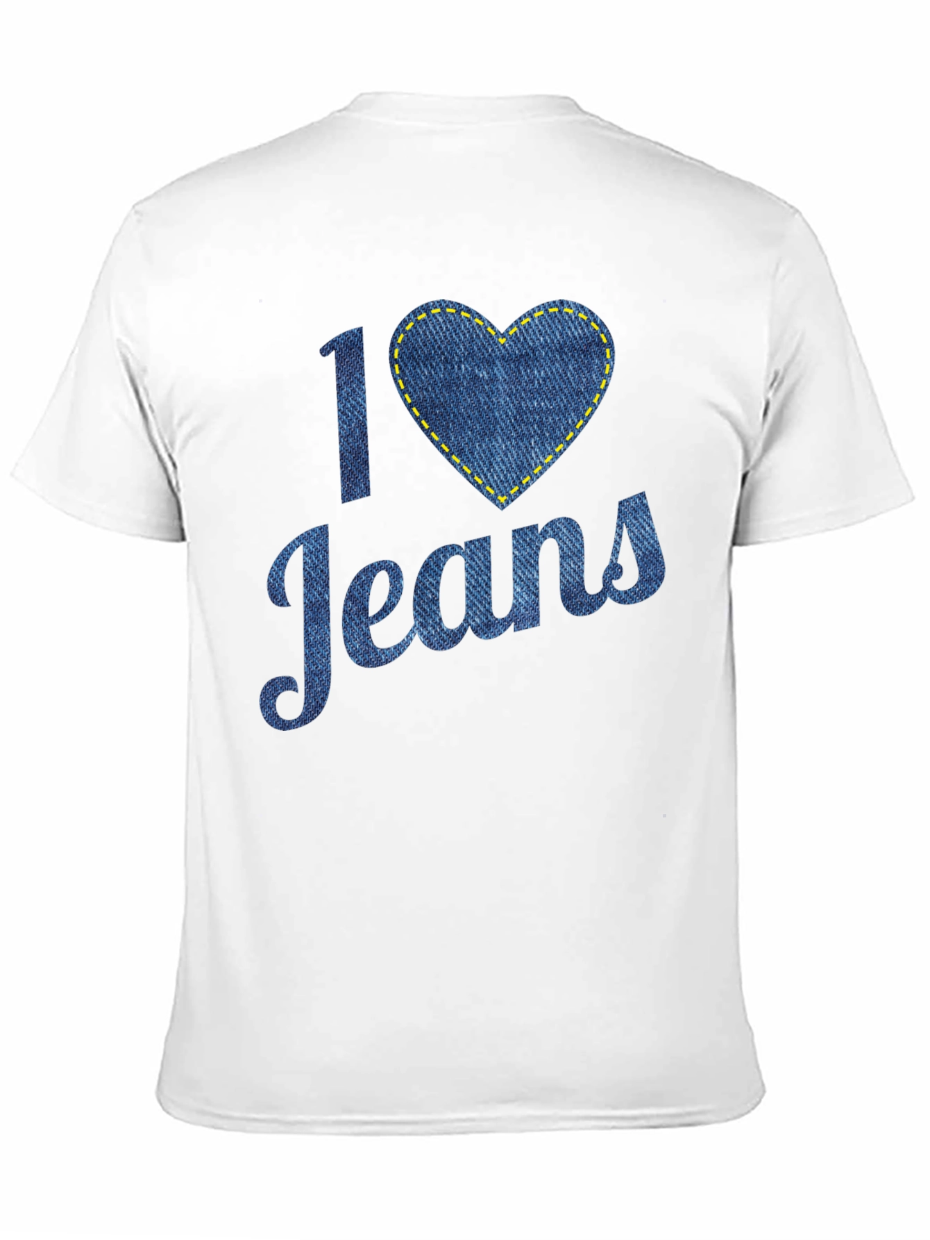 I Love Jeans T-Shirt - Denim Heart Design