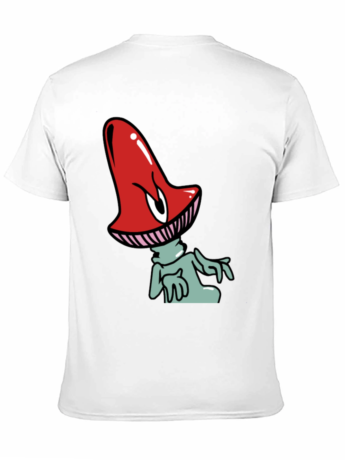 Funky Mushroom Graphic Tee - Black Cotton Blend