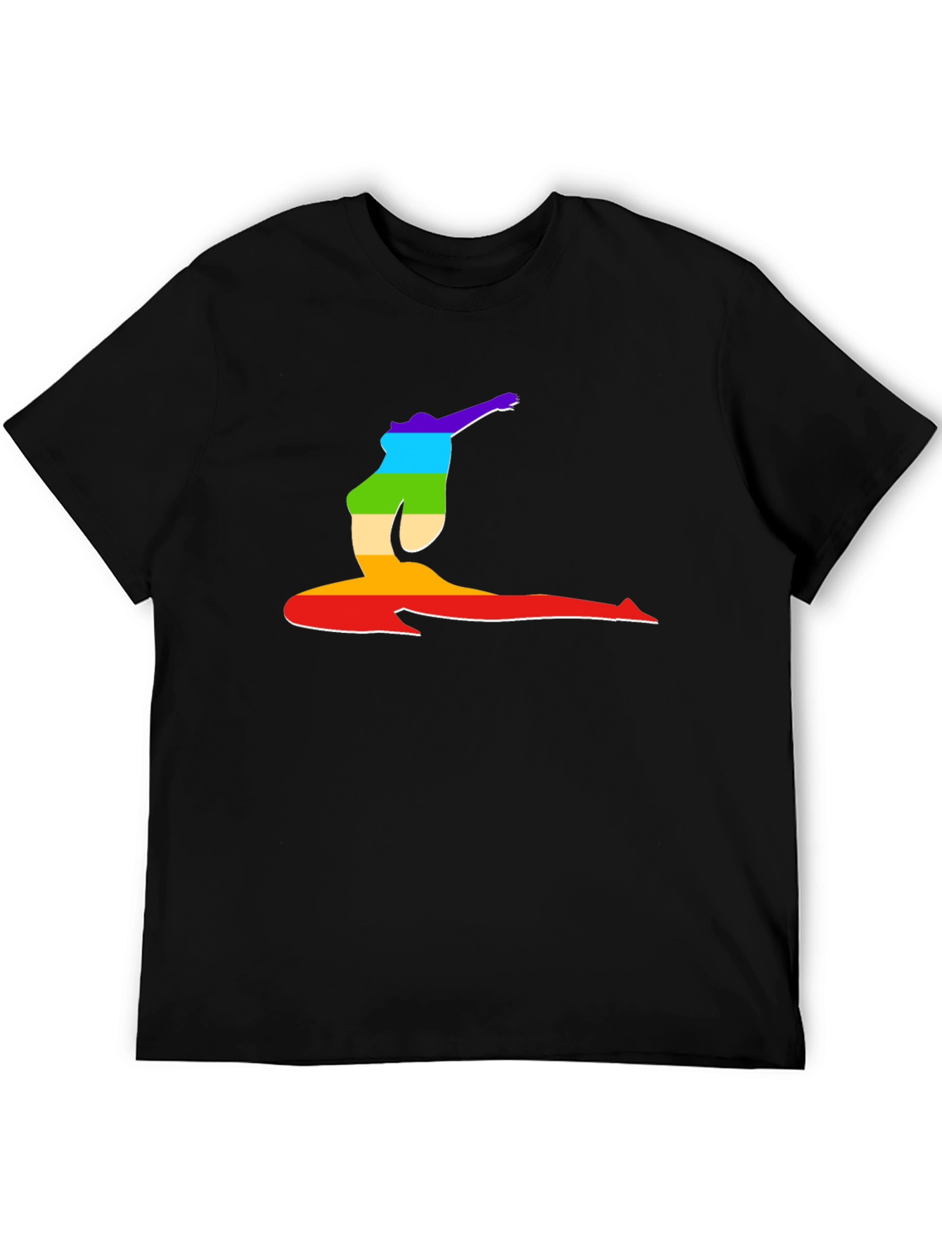 Rainbow Yoga Pose Graphic T-Shirt