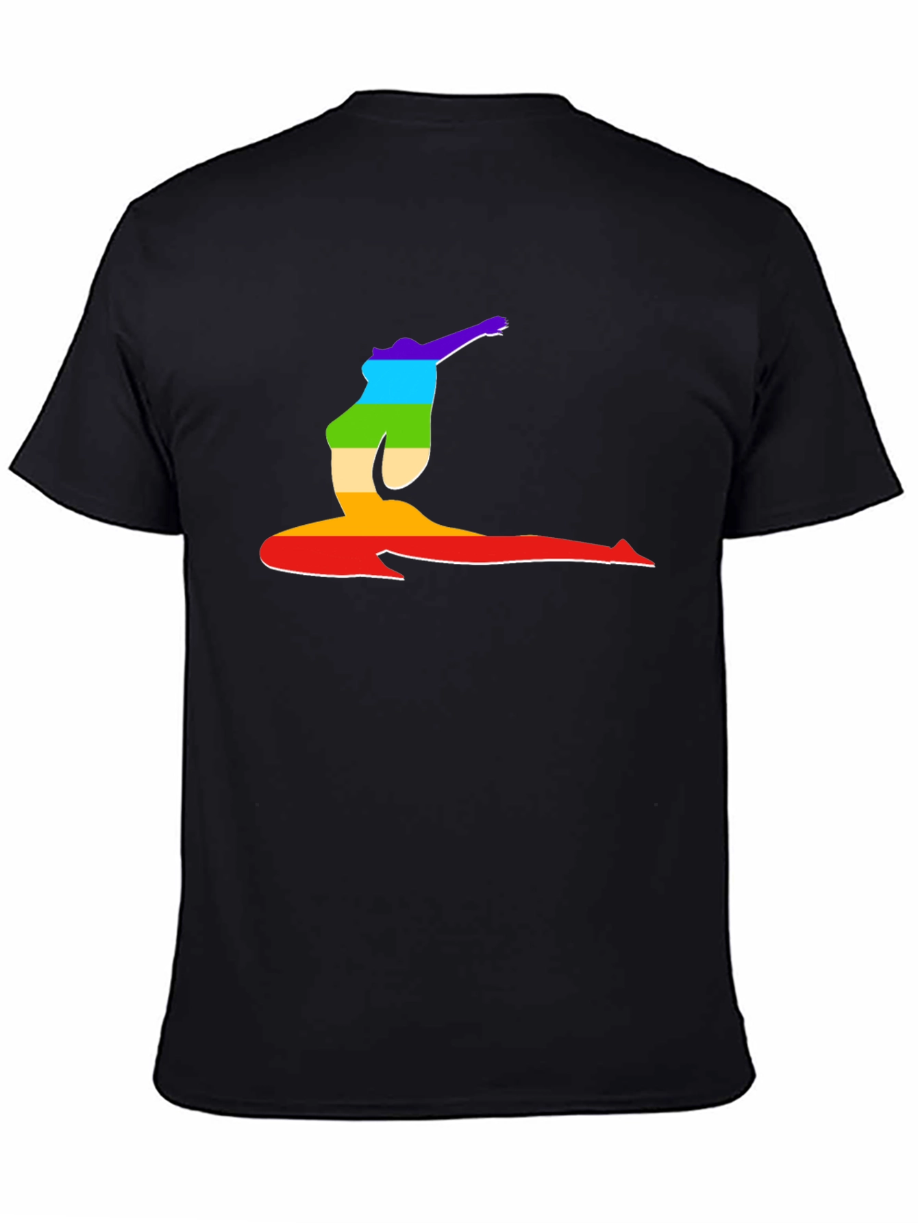 Rainbow Yoga Pose Graphic T-Shirt