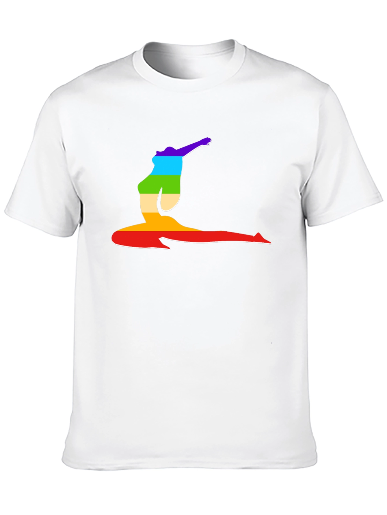 Rainbow Yoga Pose Graphic T-Shirt