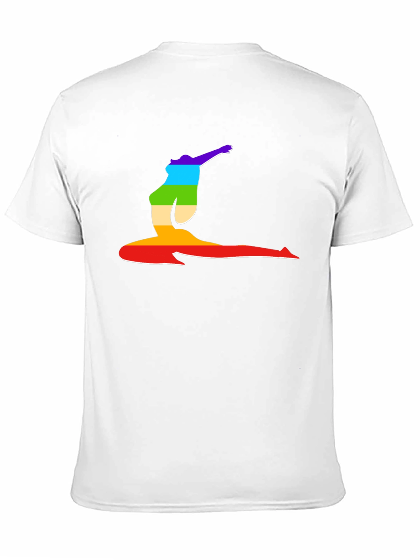 Rainbow Yoga Pose Graphic T-Shirt