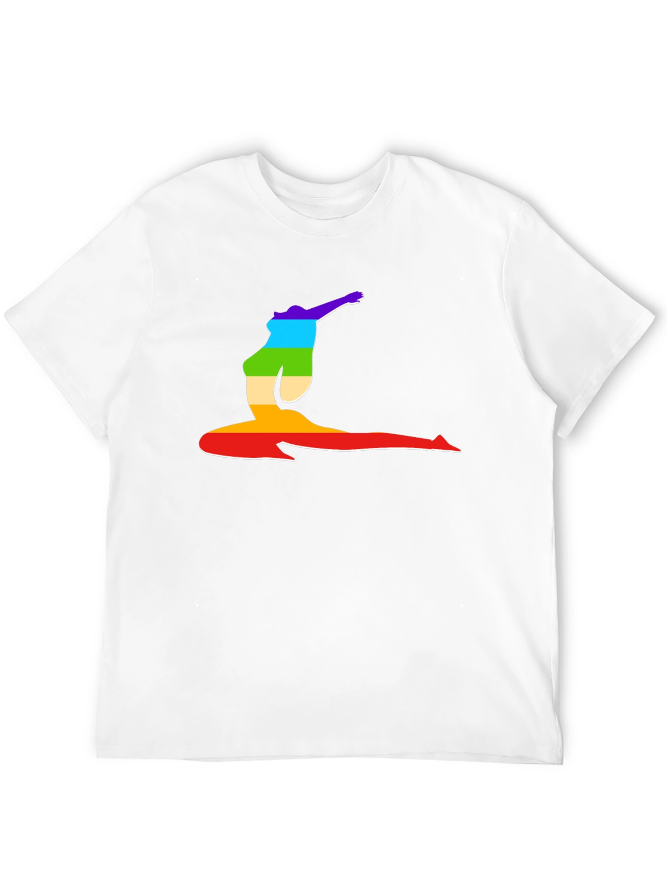Rainbow Yoga Pose Graphic T-Shirt