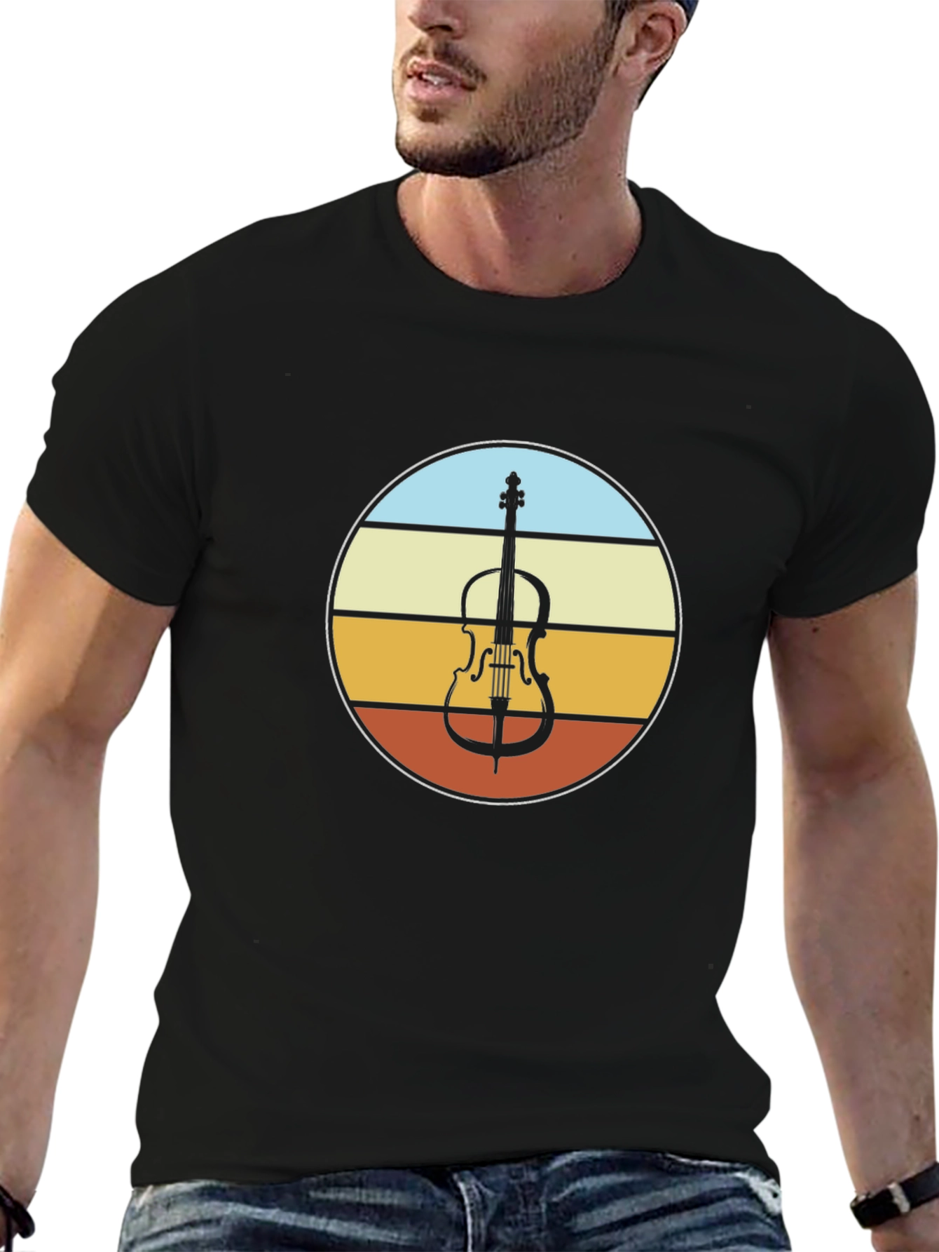 Retro Cello T-Shirt - Musician Style